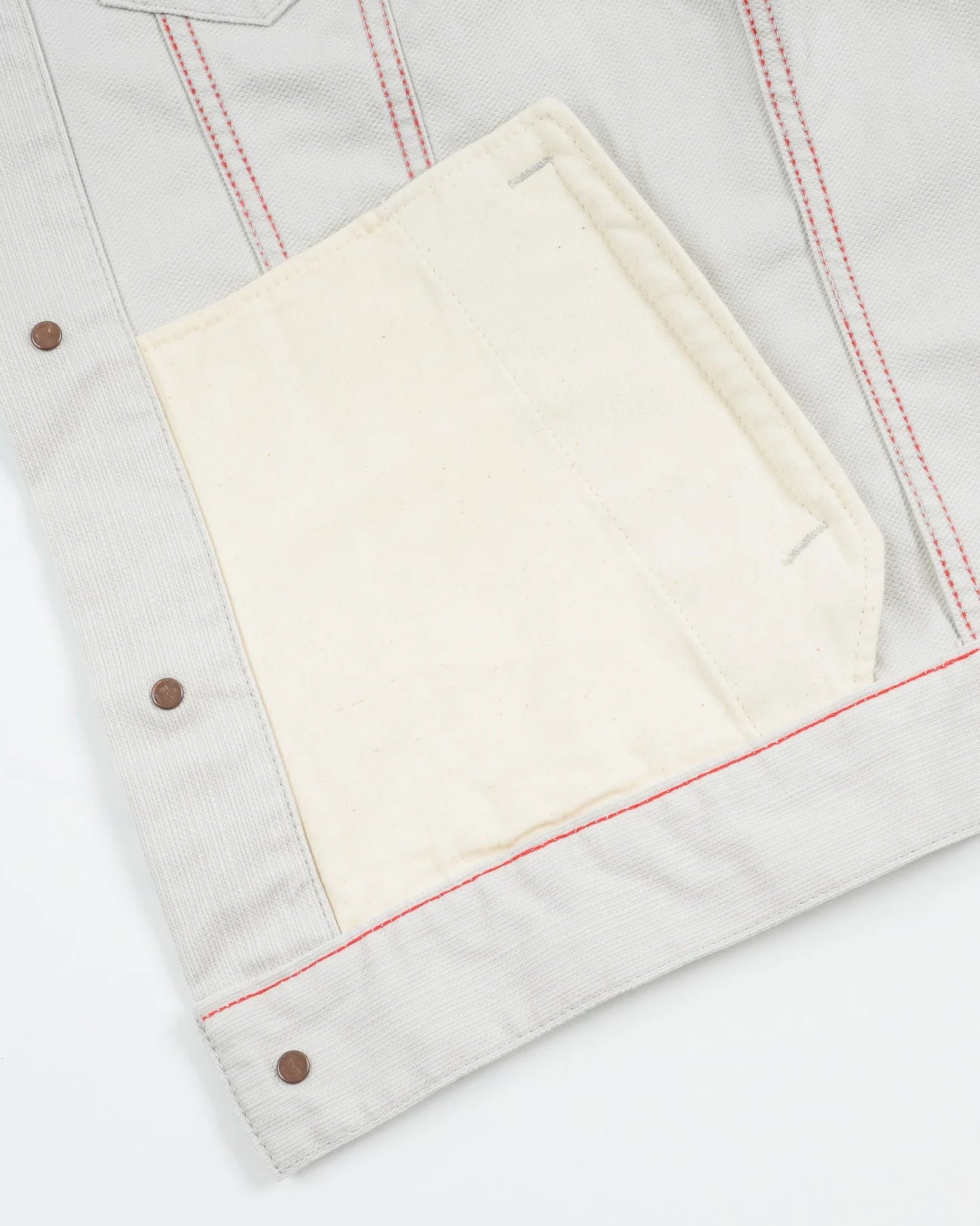 Iron Heart IHJ-162-GRY 11oz Piqué Modified Type III Jacket - Light Grey
