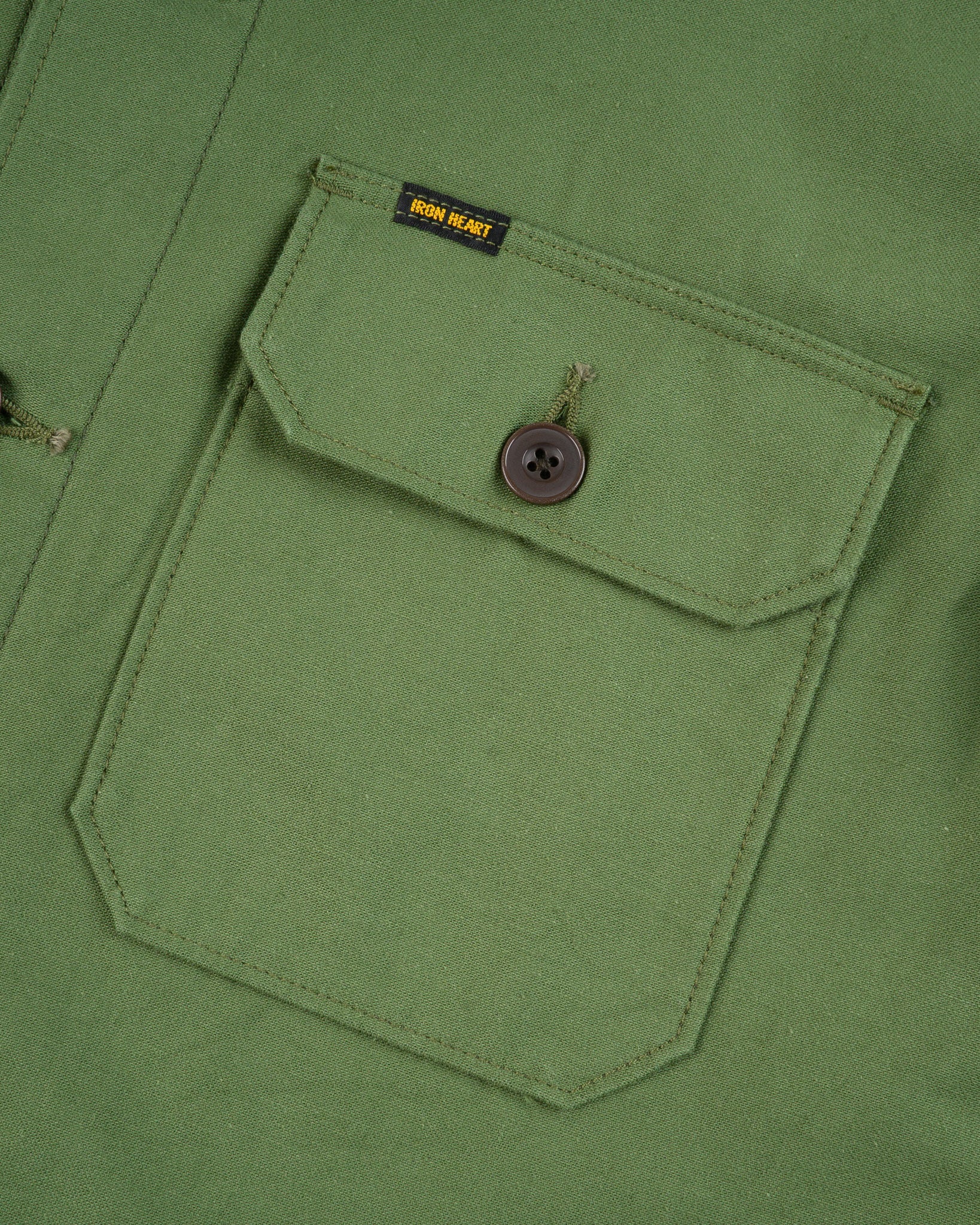 Iron Heart IHSH-451-ODG 9oz Cotton Sateen Military CPO Shirt - Olive Drab Green