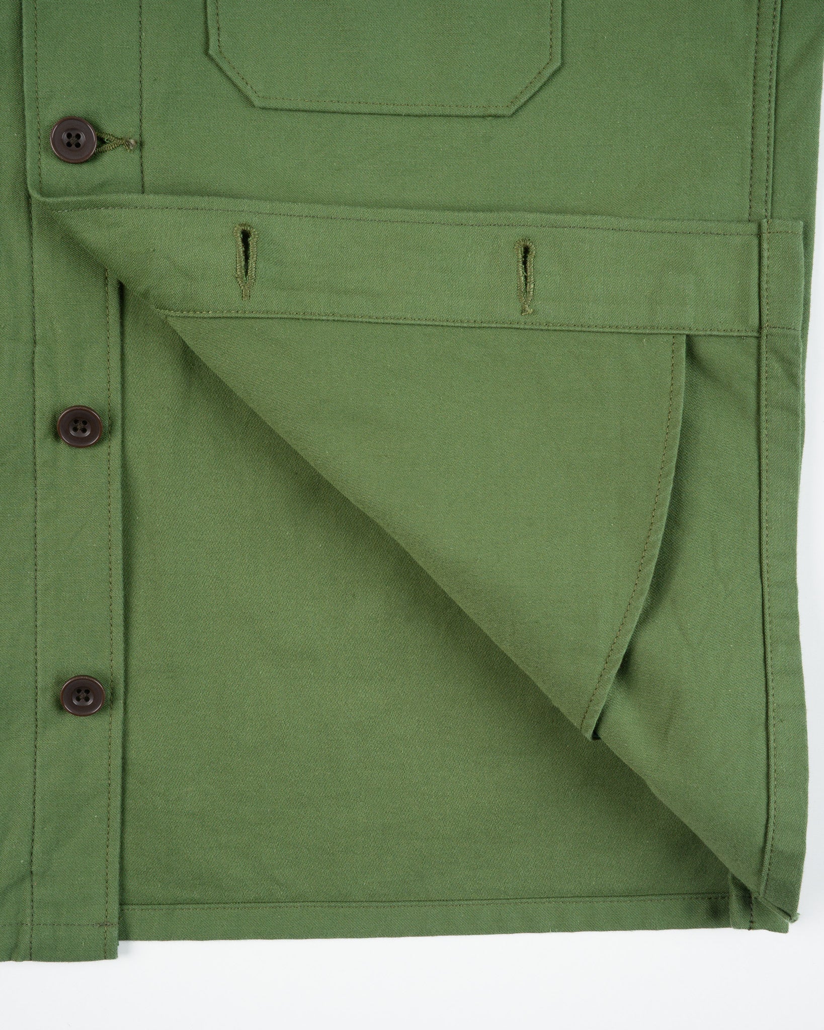Iron Heart IHSH-451-ODG 9oz Cotton Sateen Military CPO Shirt - Olive Drab Green