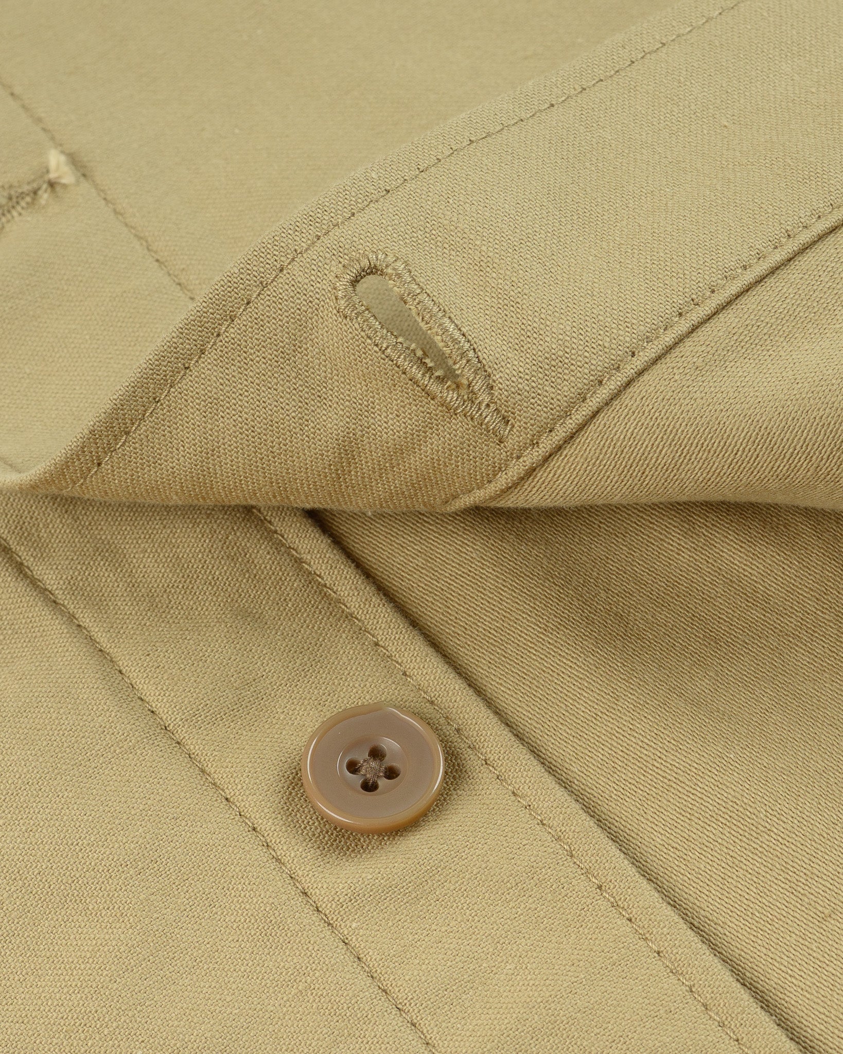 Iron Heart IHSH-451-KHA 9oz Cotton Sateen Military CPO Shirt - Khaki