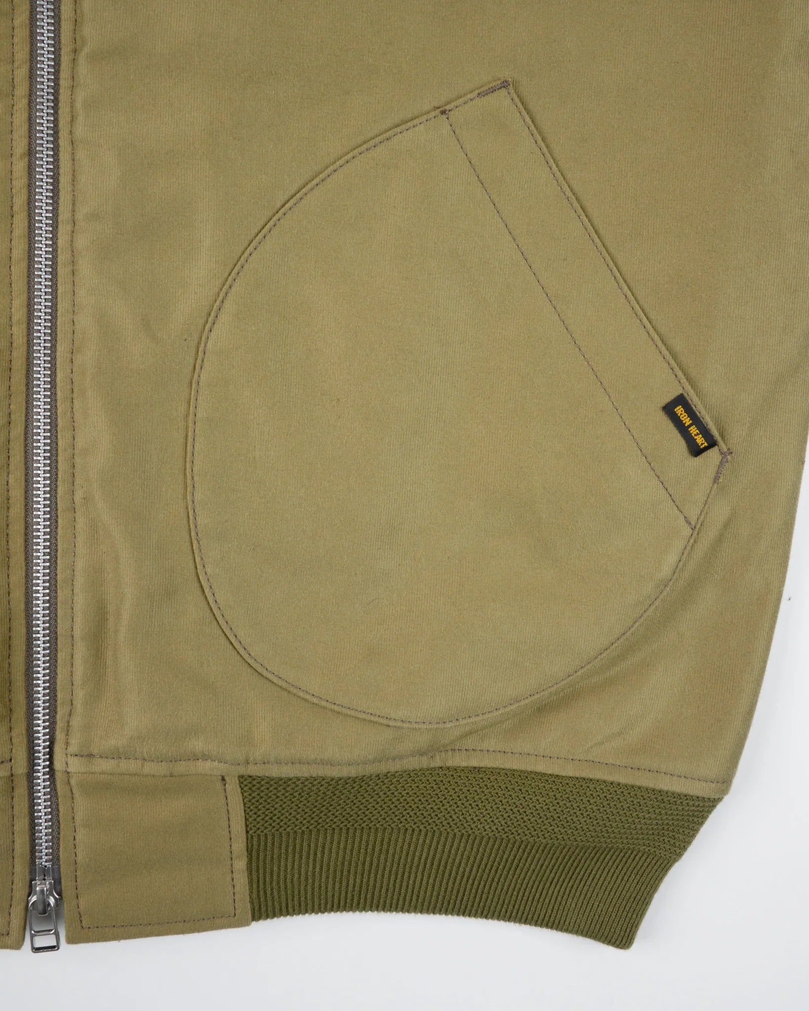 Iron Heart IHM-52-KHA 12oz Whipcord Tanker Jacket - Khaki