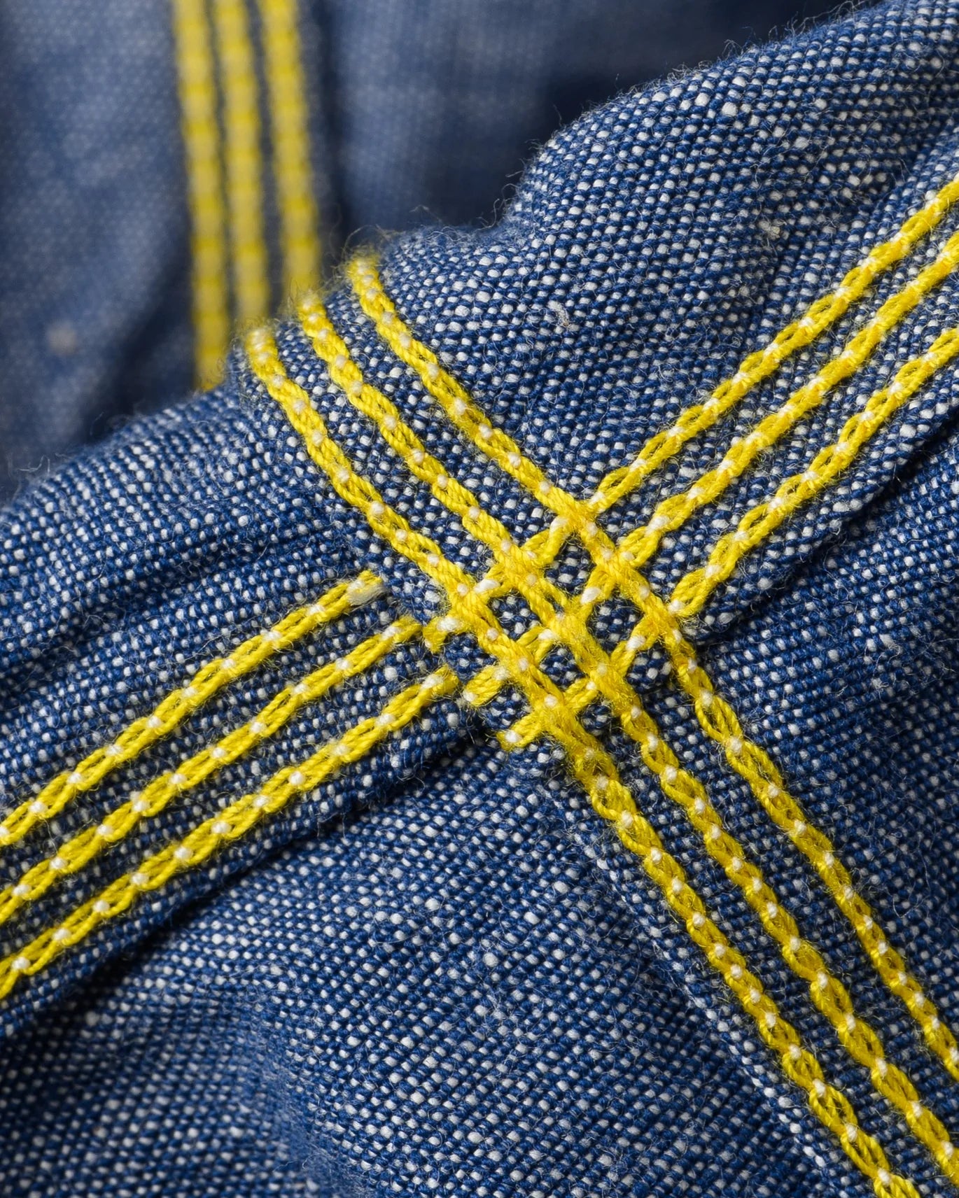 Iron Heart IHSH-21-BLU 10oz Selvedge Chambray Work Shirt - Blue