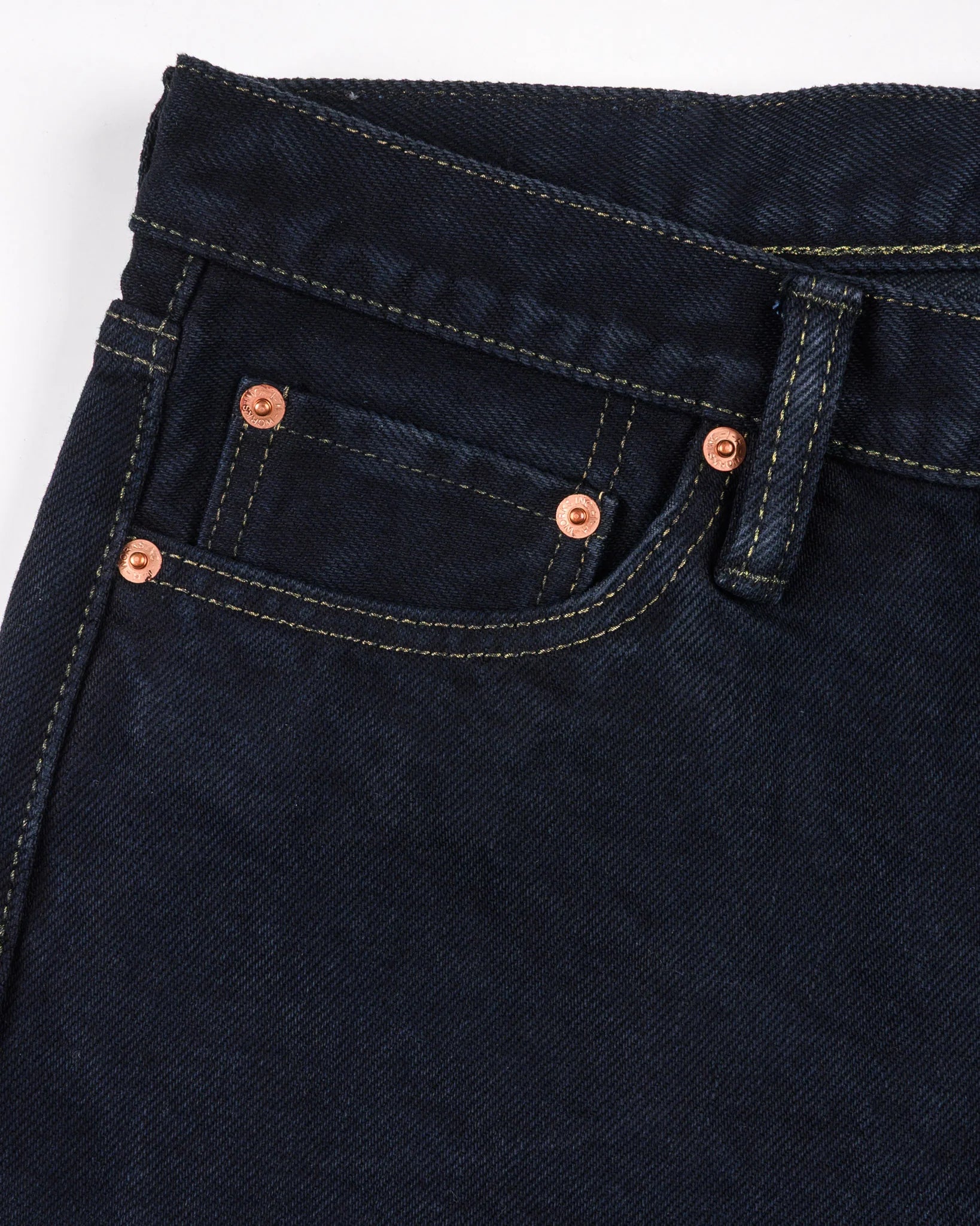 Iron Heart IH-888S-21od 21oz Selvedge Denim Medium/High Rise Tapered Cut Jeans - Indigo Overdyed Black