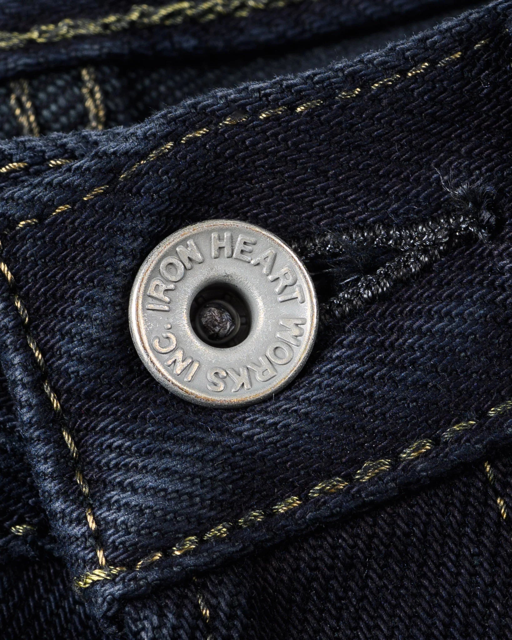 Iron Heart IH-888S-21od 21oz Selvedge Denim Medium/High Rise Tapered Cut Jeans - Indigo Overdyed Black
