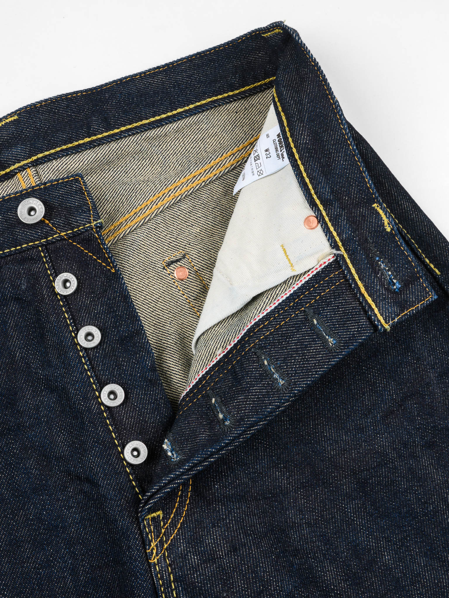 Iron Heart IH-888S-21 21oz Selvedge Denim Medium/High Rise Tapered Cut Jeans - Indigo