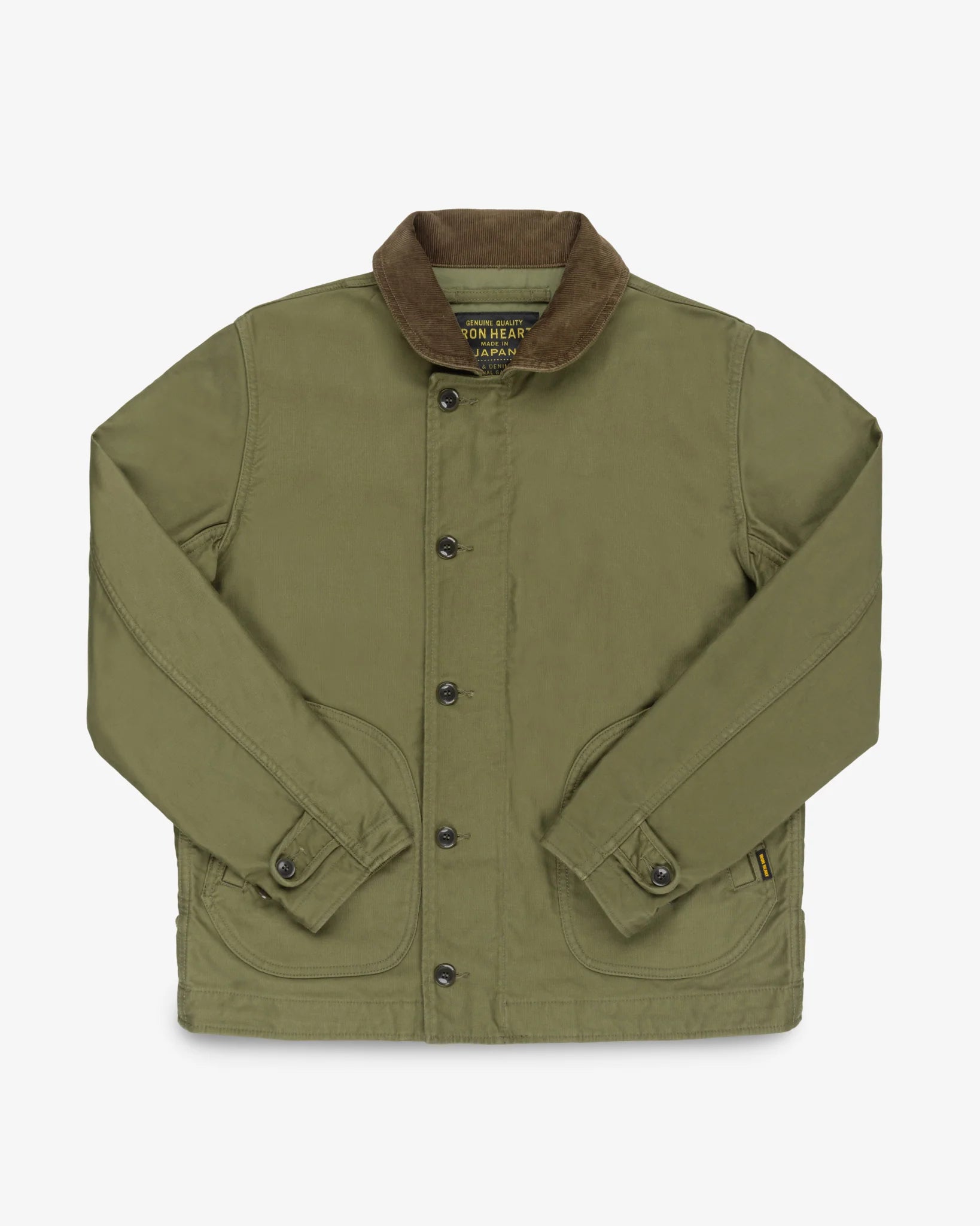 Iron Heart IHM-53-ODG 12oz Whipcord Lightweight N1 Deck Jacket - Olive Drab Green