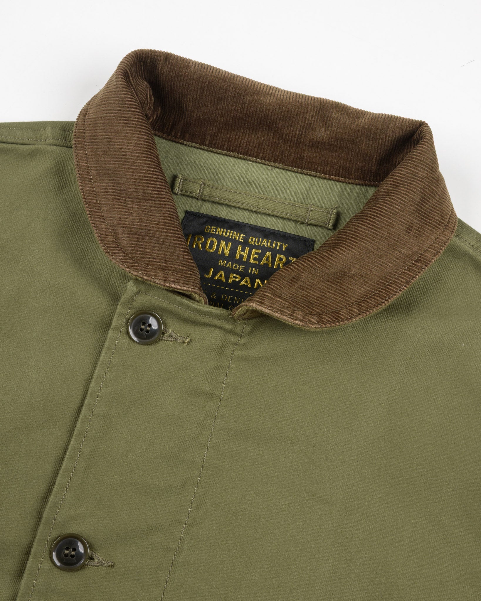 Iron Heart IHM-53-ODG 12oz Whipcord Lightweight N1 Deck Jacket - Olive Drab Green