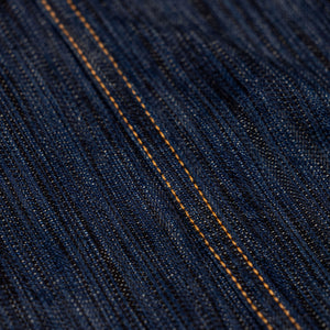 Pure Blue Japan 6226-L 14.5oz Waterfall Denim Type III Jacket - Light Indigo. close up of stitching 