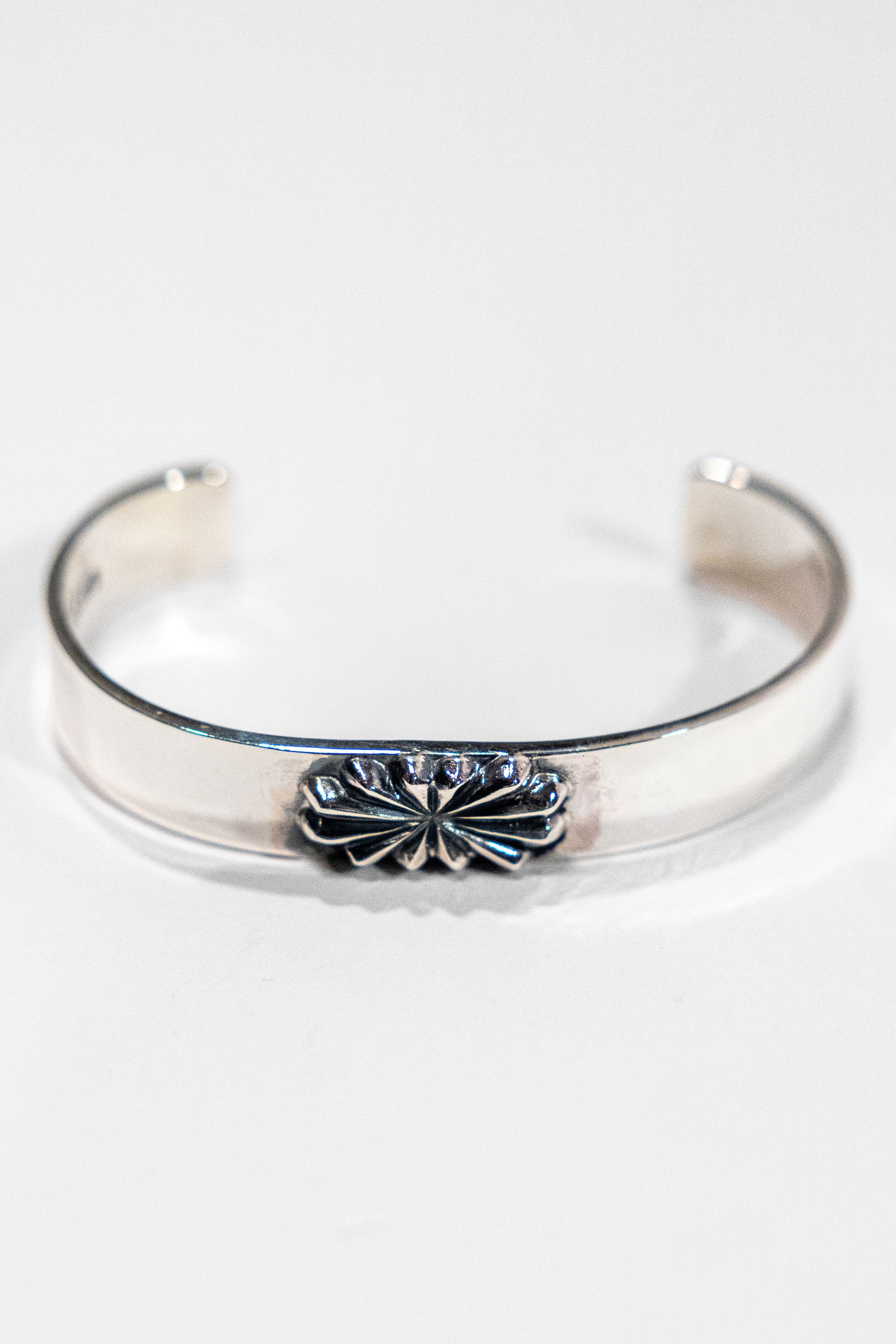 First Arrow's BR-264 Flat Bangle with Butterfly Sandcast - 12mm
