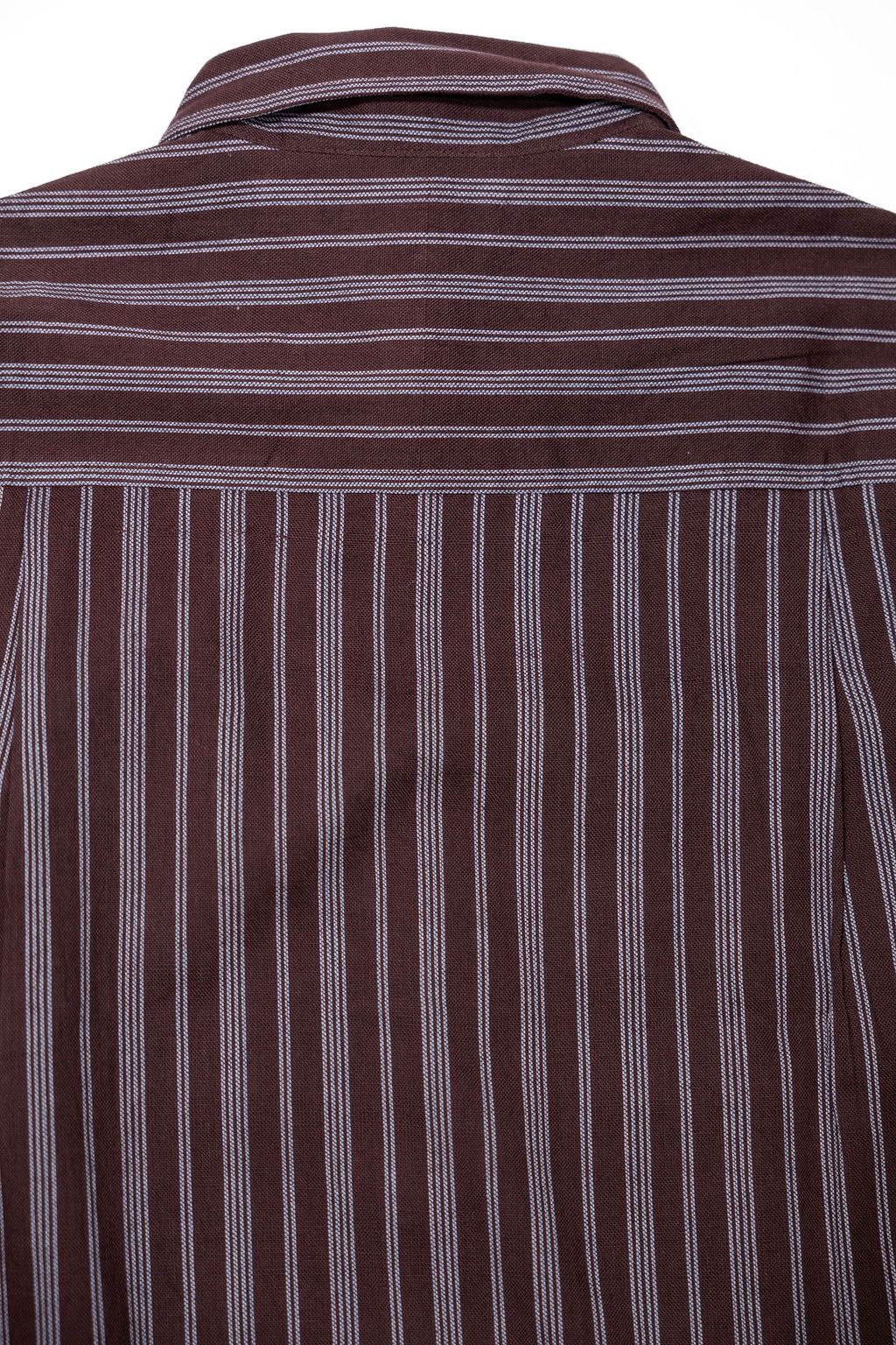 Indi + Ash L/S Brook Shirt - Handwoven Kala Cotton Variegated Stripe Plum/Indigo