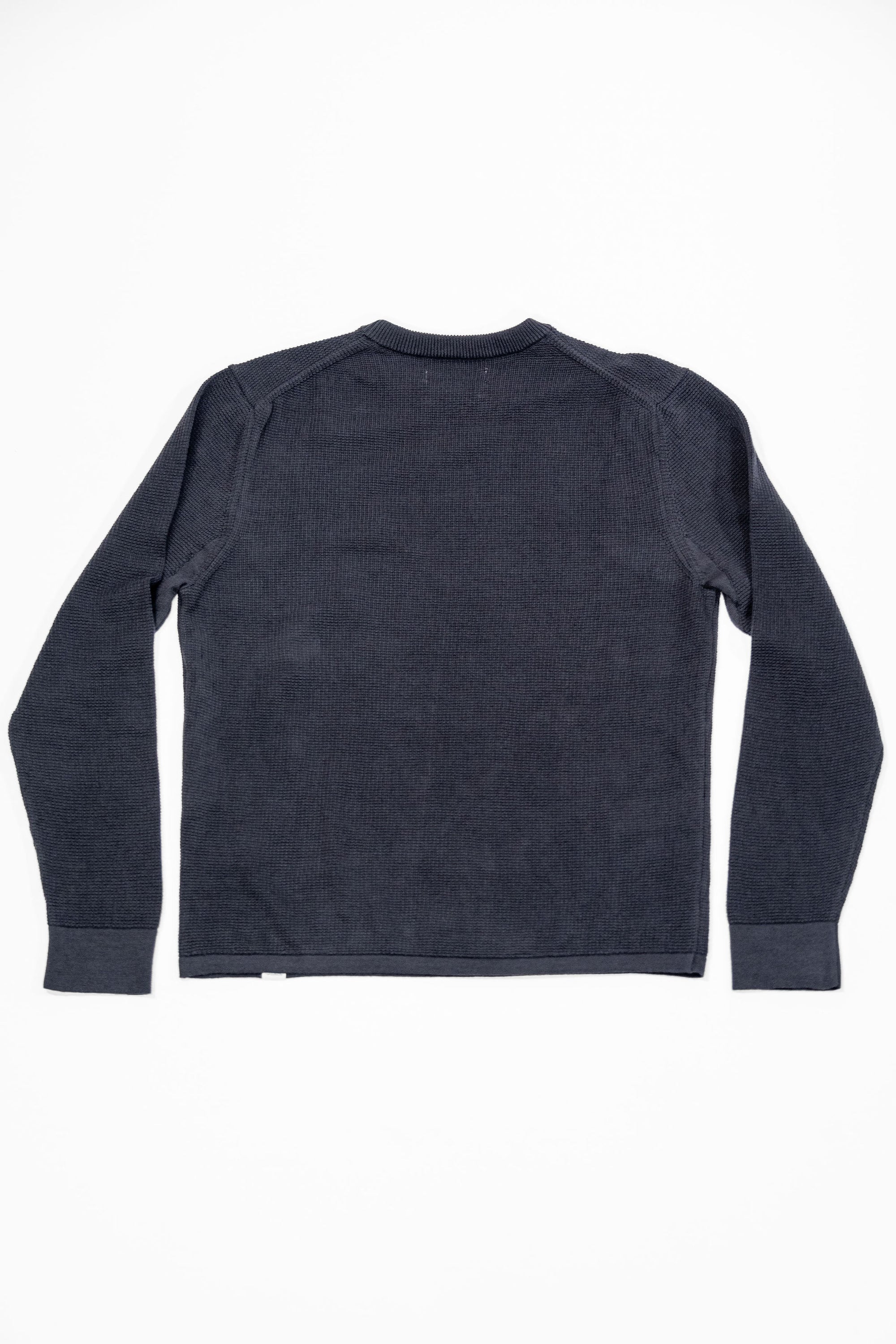 Merz b. Schwanen EASYKNIT01 Lightweight Waffle Knit Sweater - Dark Navy