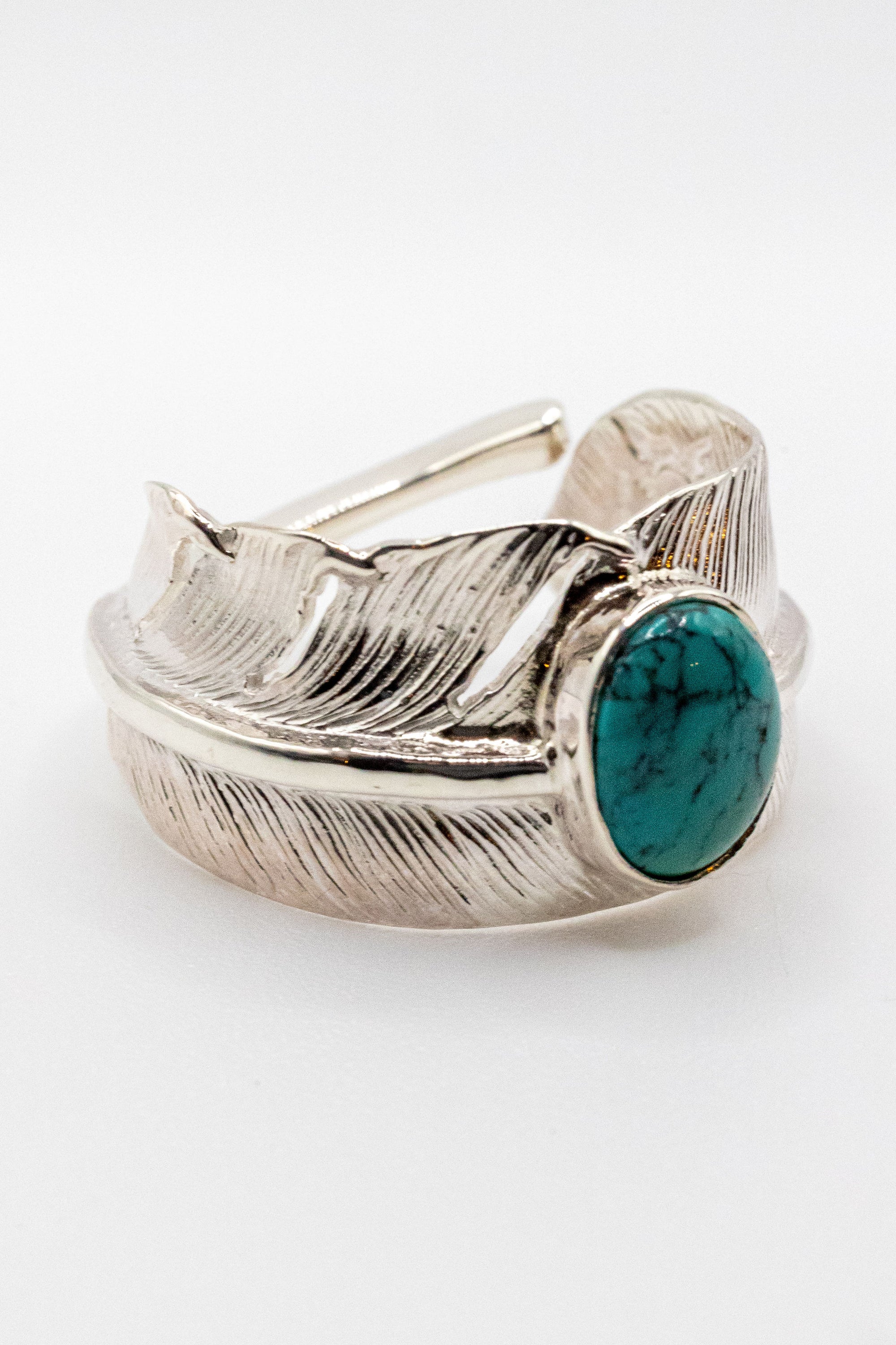 First Arrow's R-016 Feather Ring with Turquoise