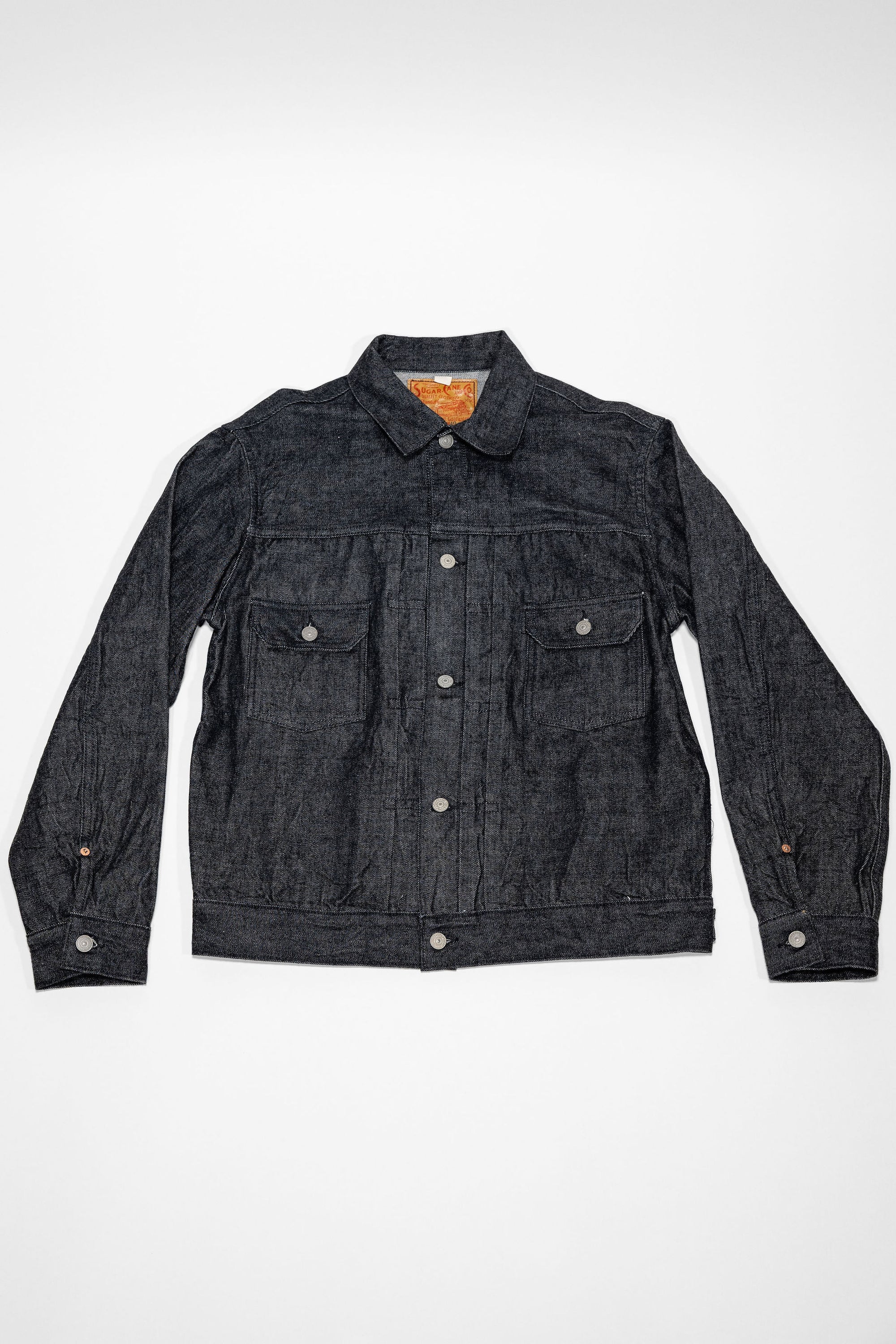 Sugar Cane 1953 Type II - 14.25oz Black Denim One Wash