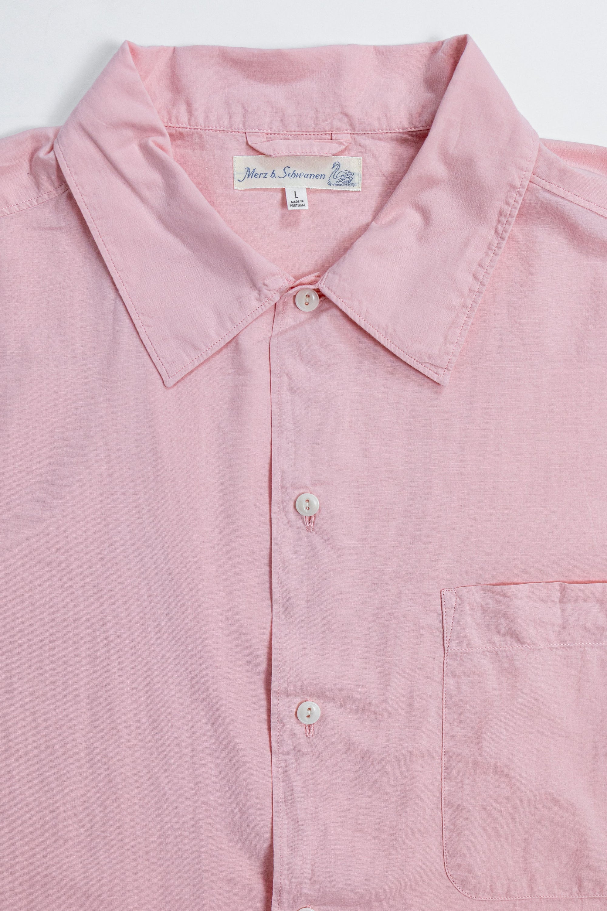 Merz b. Schwanen SHIRT09LP Light Organic Cotton Poplin - Faded Peach