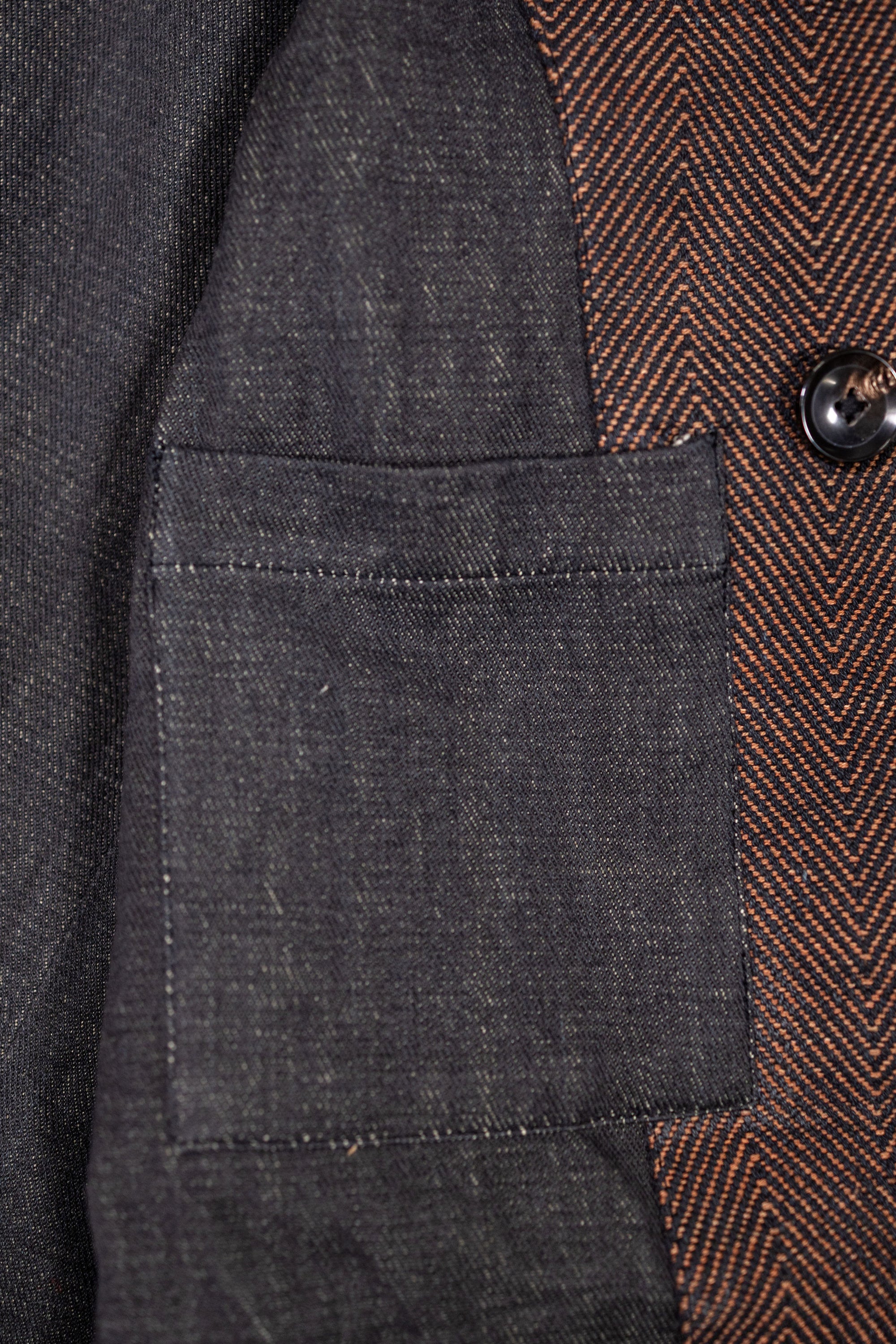 Indi + Ash Loft Peacoat - Iron/Cutch Brick Handwoven Herringbone