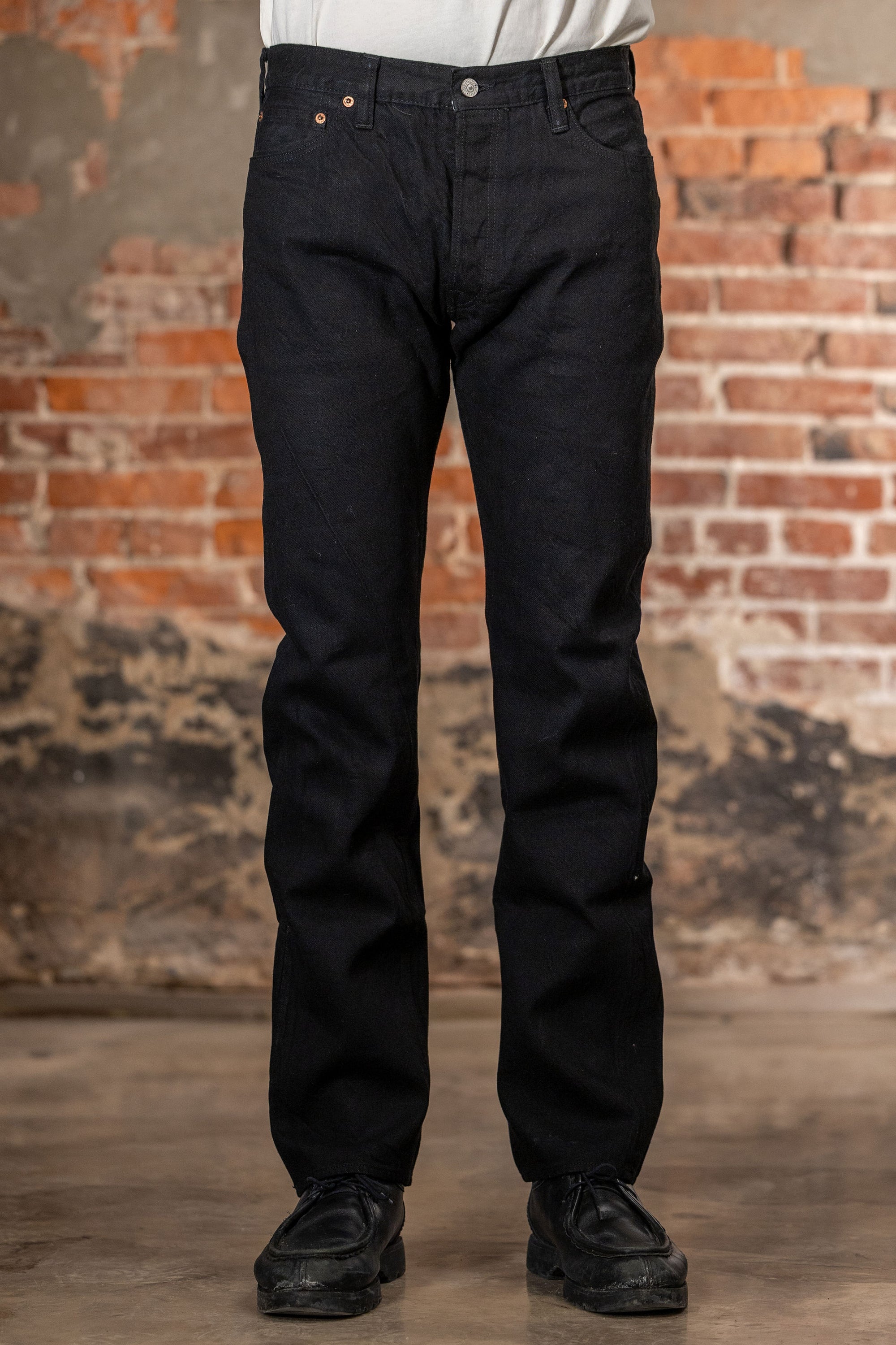 Sugar Cane Black Denim Type-III Slim Tapered - One Wash 13 oz. Japanese Selvedge Denim