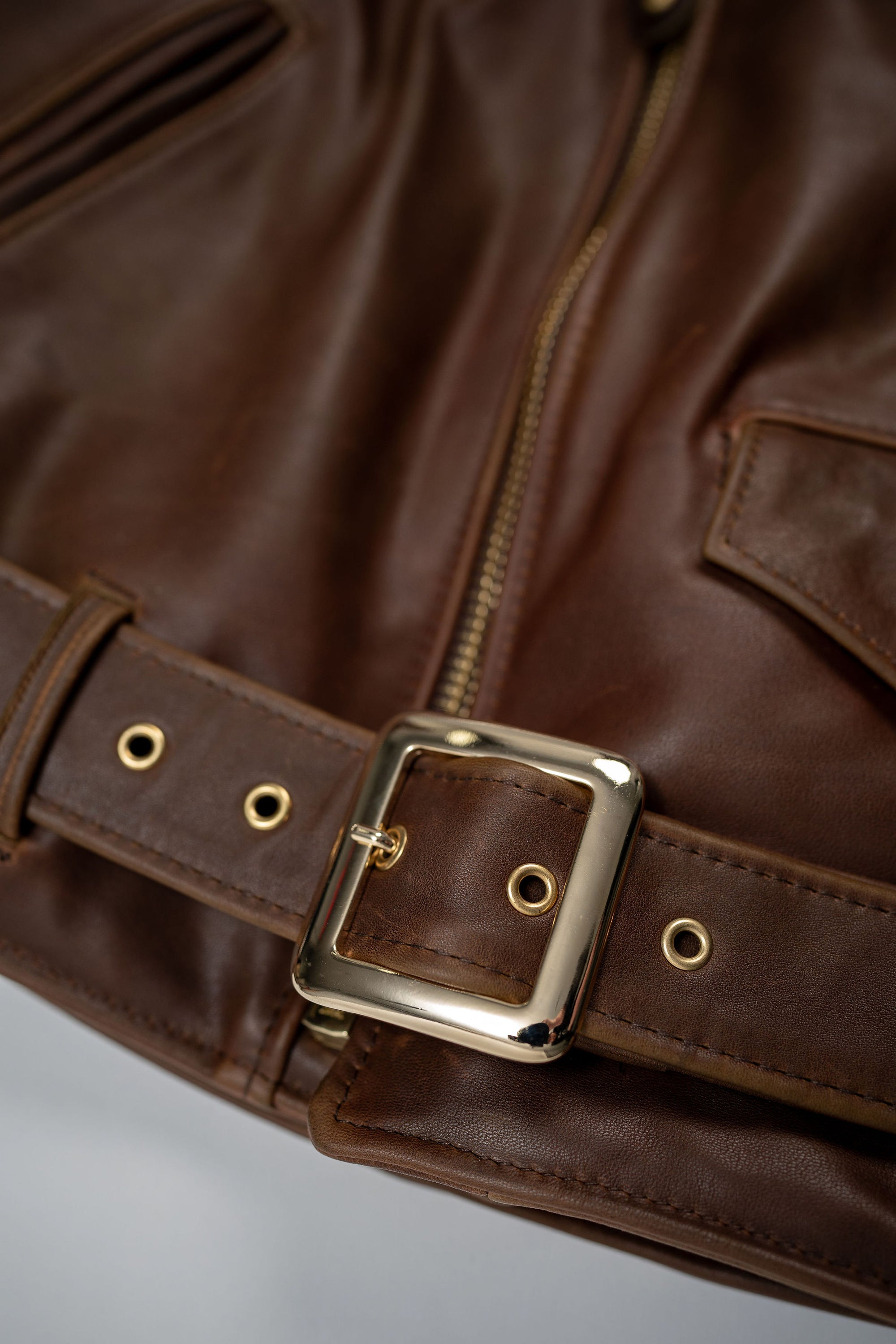 Schott NYC P656H Perfecto Horween Horsehide Motorcycle Jacket - Brown