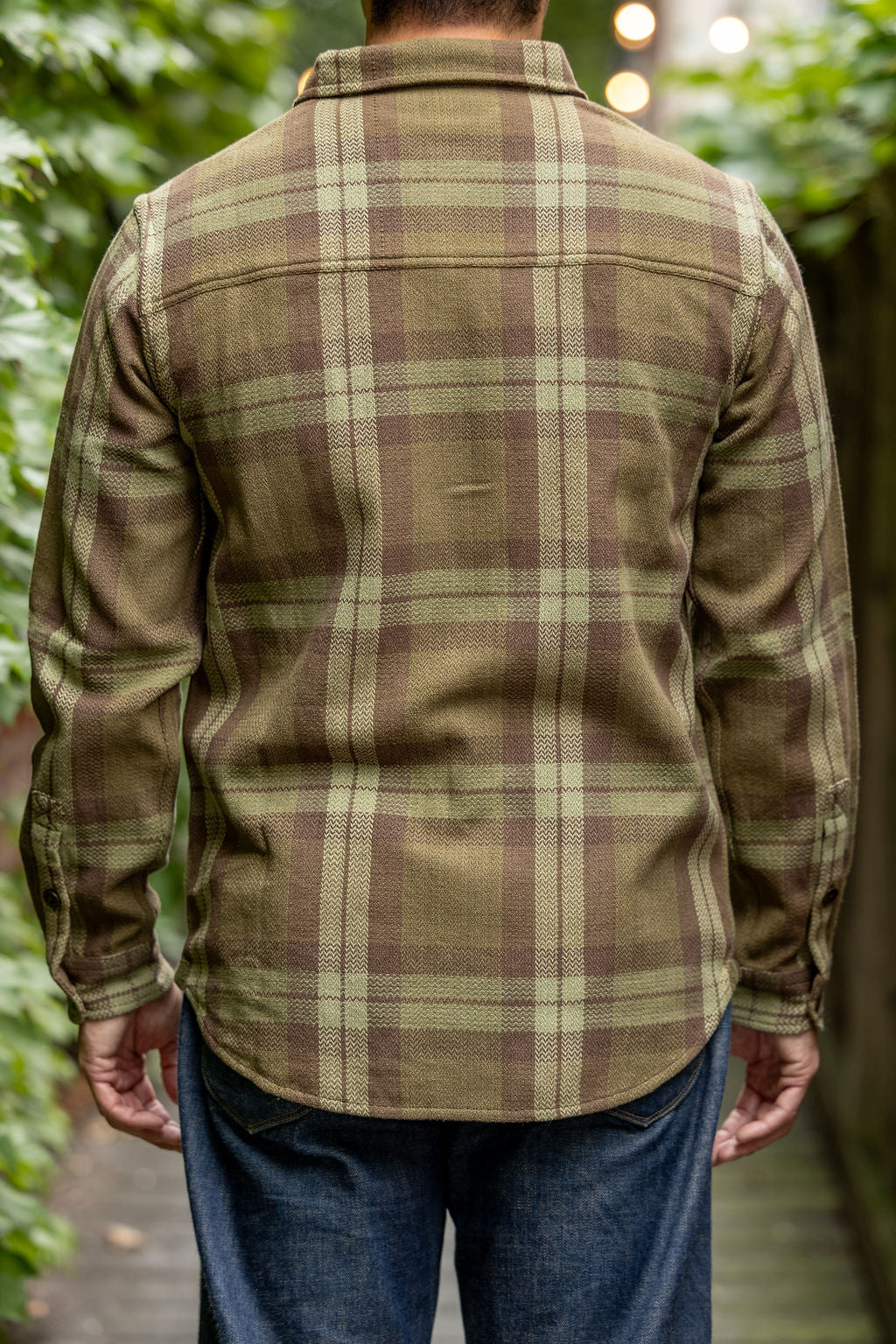 Indi + Ash Ames Workshirt - Forest Shadow Handwoven Plaid