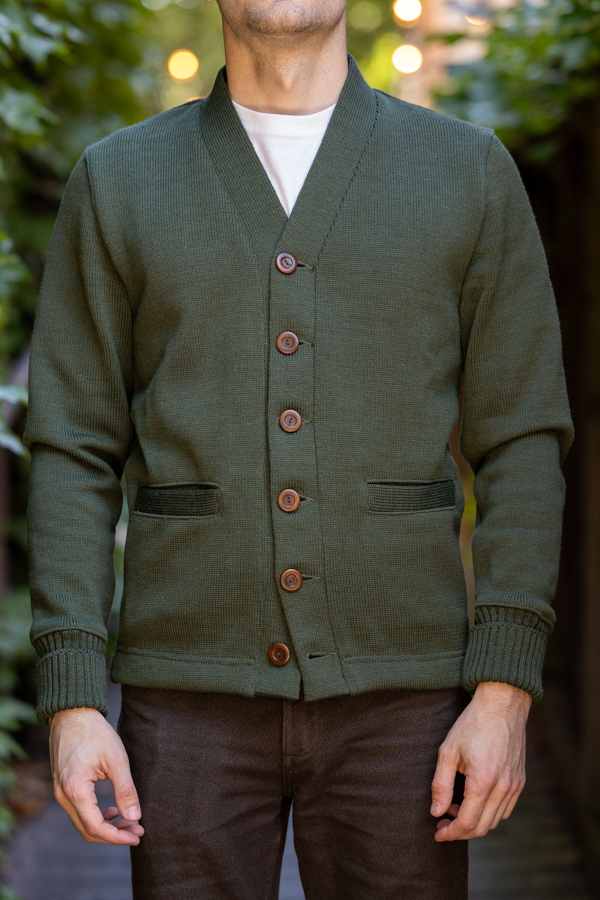 Dehen 1920 Classic Cardigan - Spruce
