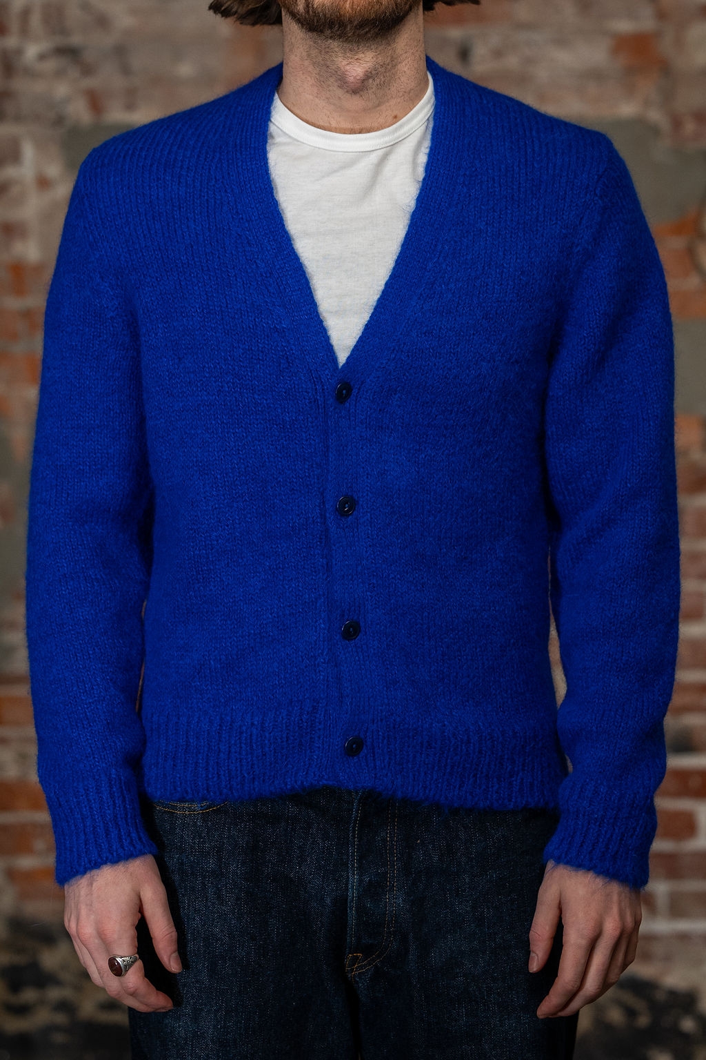3sixteen Classic Cardigan - Colbalt Alpaca