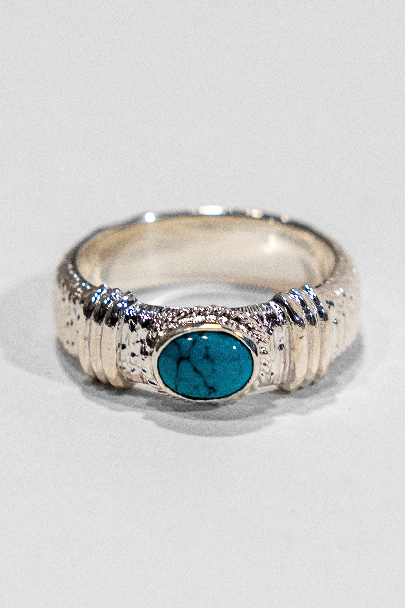 First Arrow's R-281 Branch Ring with Turquoise -