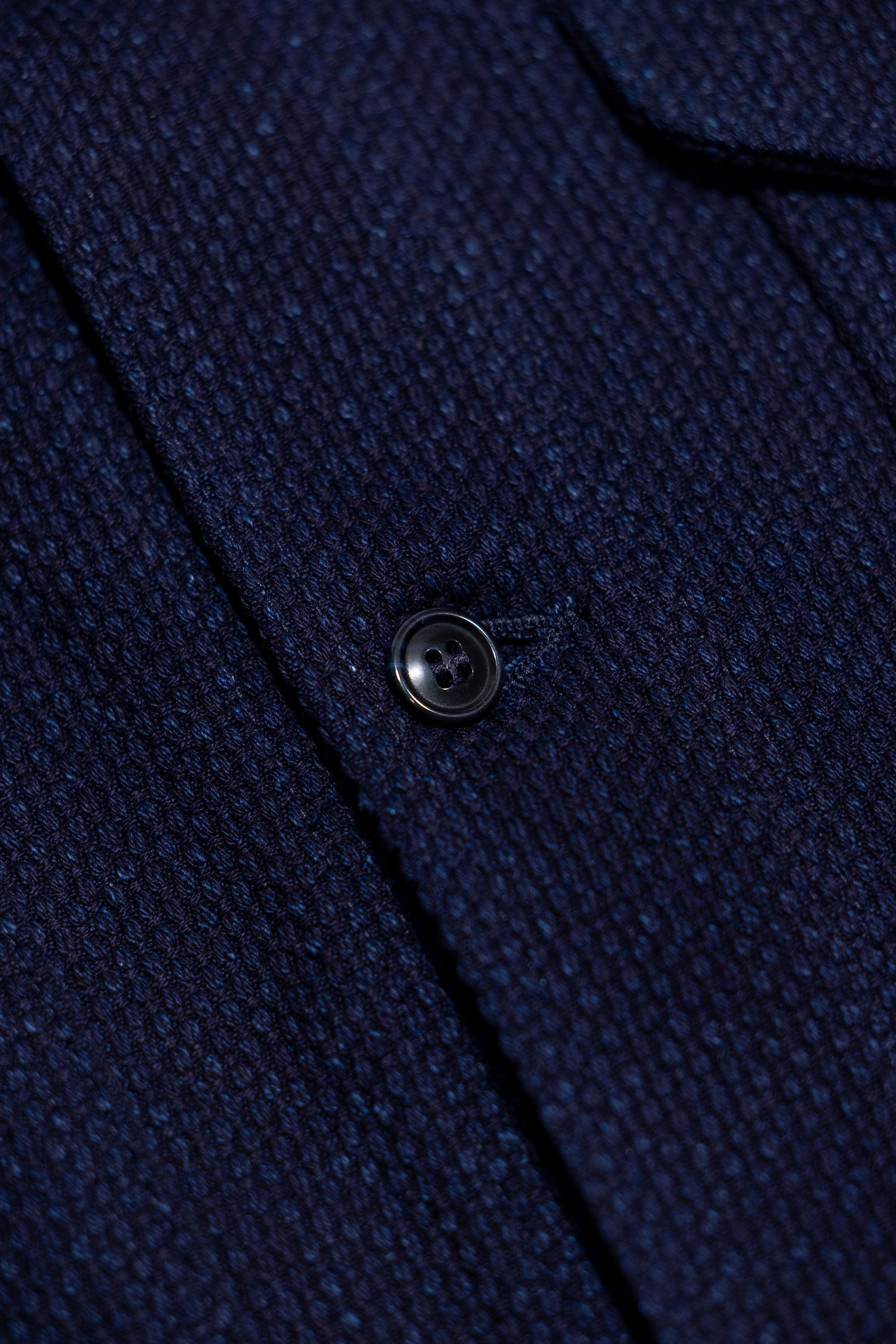 Dehen 1920 Skyline Overshirt - Indigo Sashi-Ori