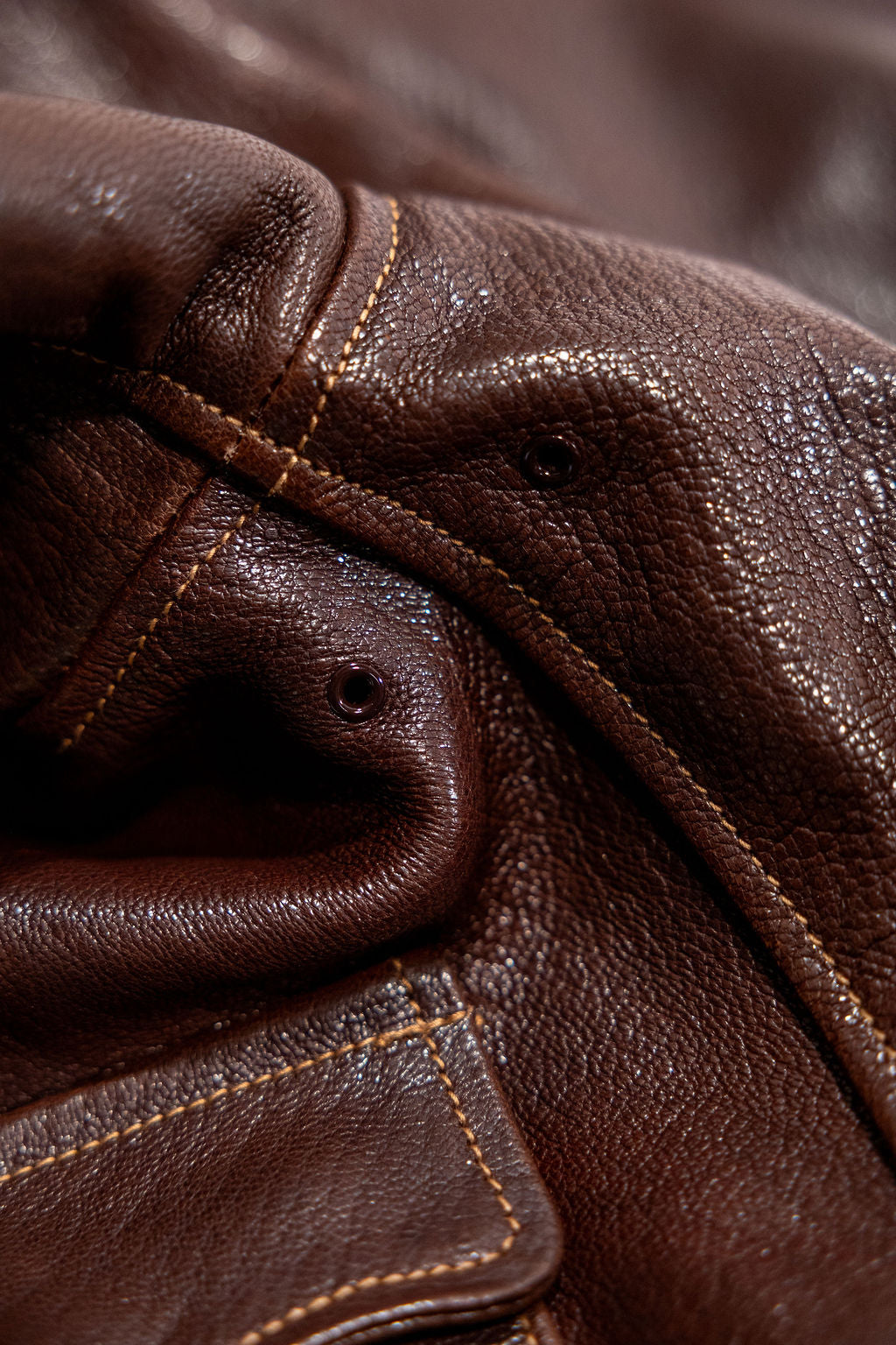 Buzz Rickson's BR80686 Type A-2 “Buzz Rickson Clothing Co. Contract No.18091 Goat Skin” - S/Brown