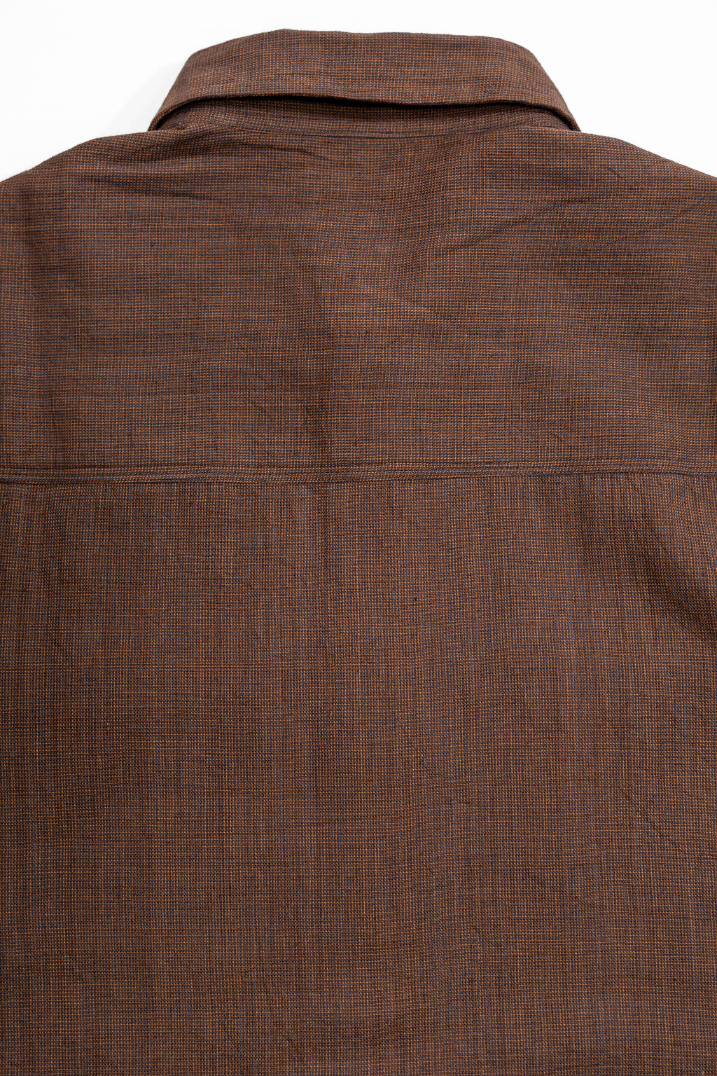 Indi + Ash Smith Workshirt - Coyote/Indigo Handwoven End On End