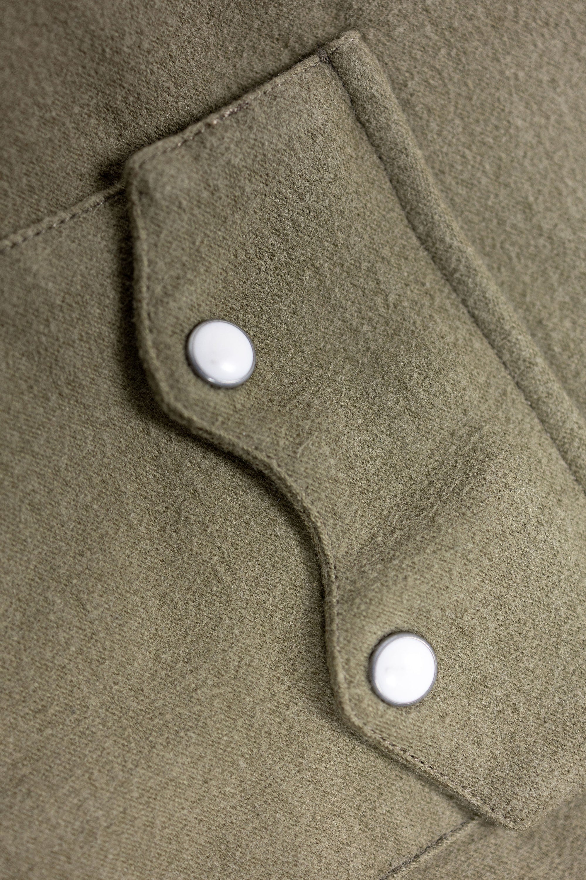 Wythe Moleskin Pearlsnap Shirt - Olive