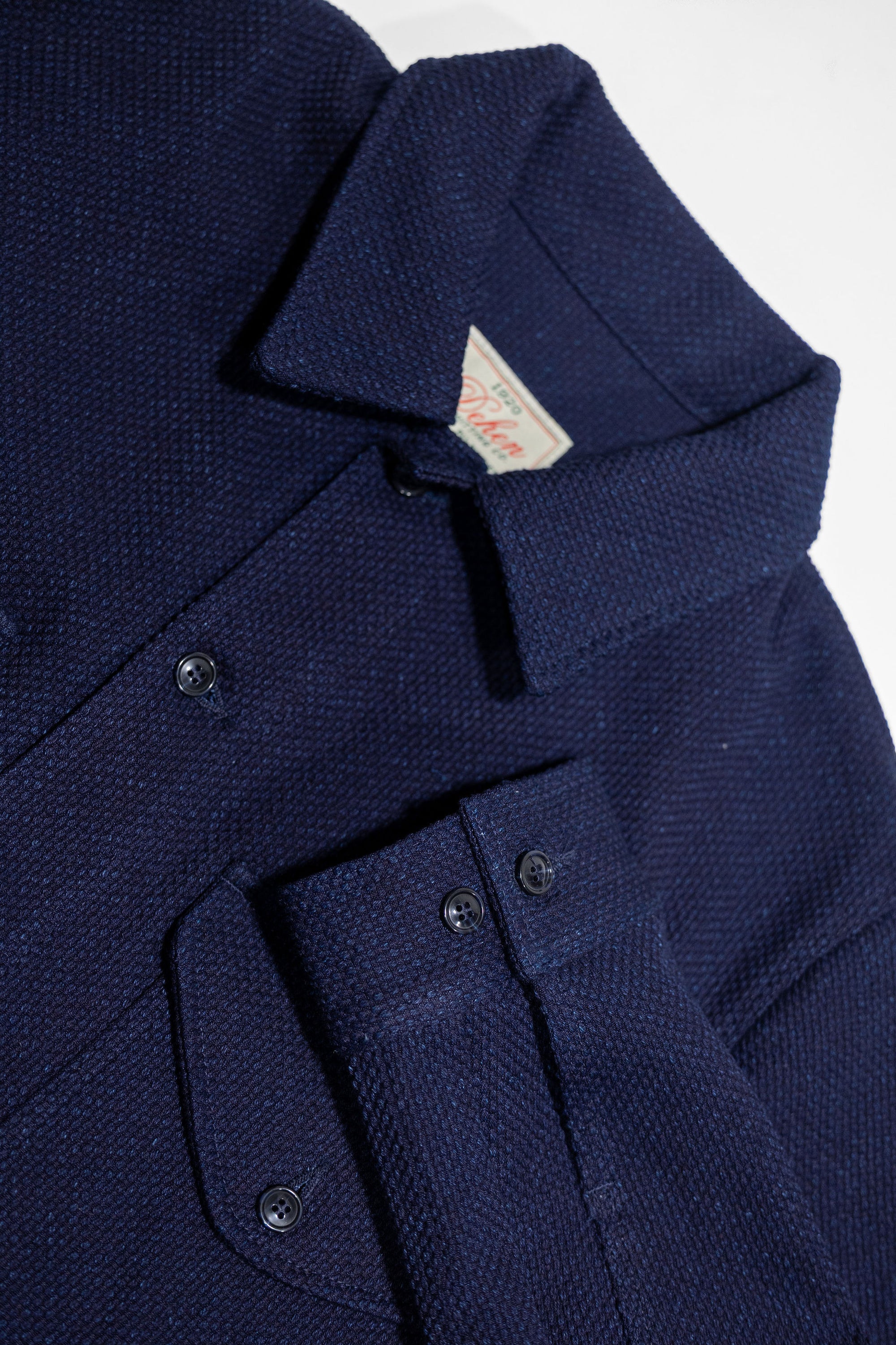 Dehen 1920 Skyline Overshirt - Indigo Sashi-Ori