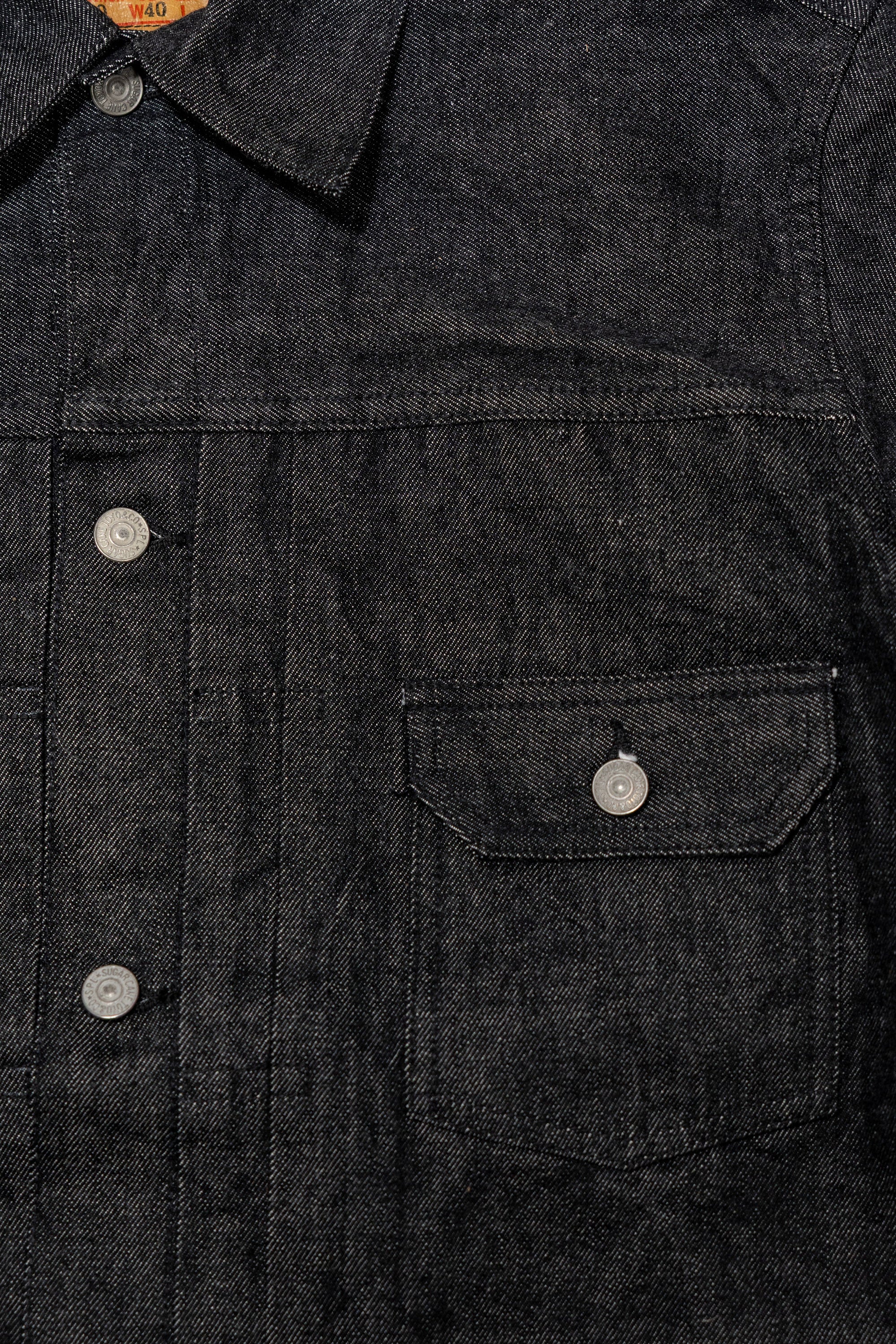 Sugar Cane 1953 Type II - 14.25oz Black Denim One Wash