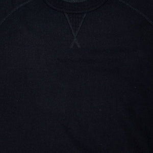 Pure Blue Japan 5409-IDBK Knitted Sweatshirt - Indigo Black. close up of top half detail