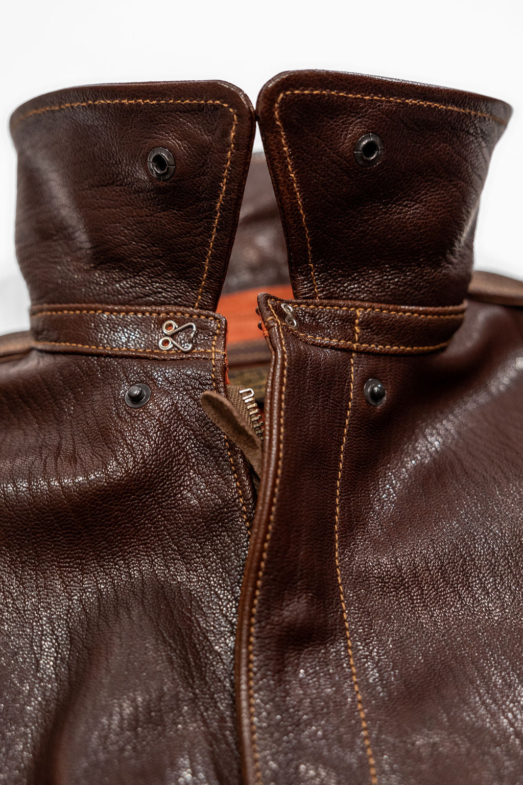 Buzz Rickson's BR80686 Type A-2 “Buzz Rickson Clothing Co. Contract No.18091 Goat Skin” - S/Brown