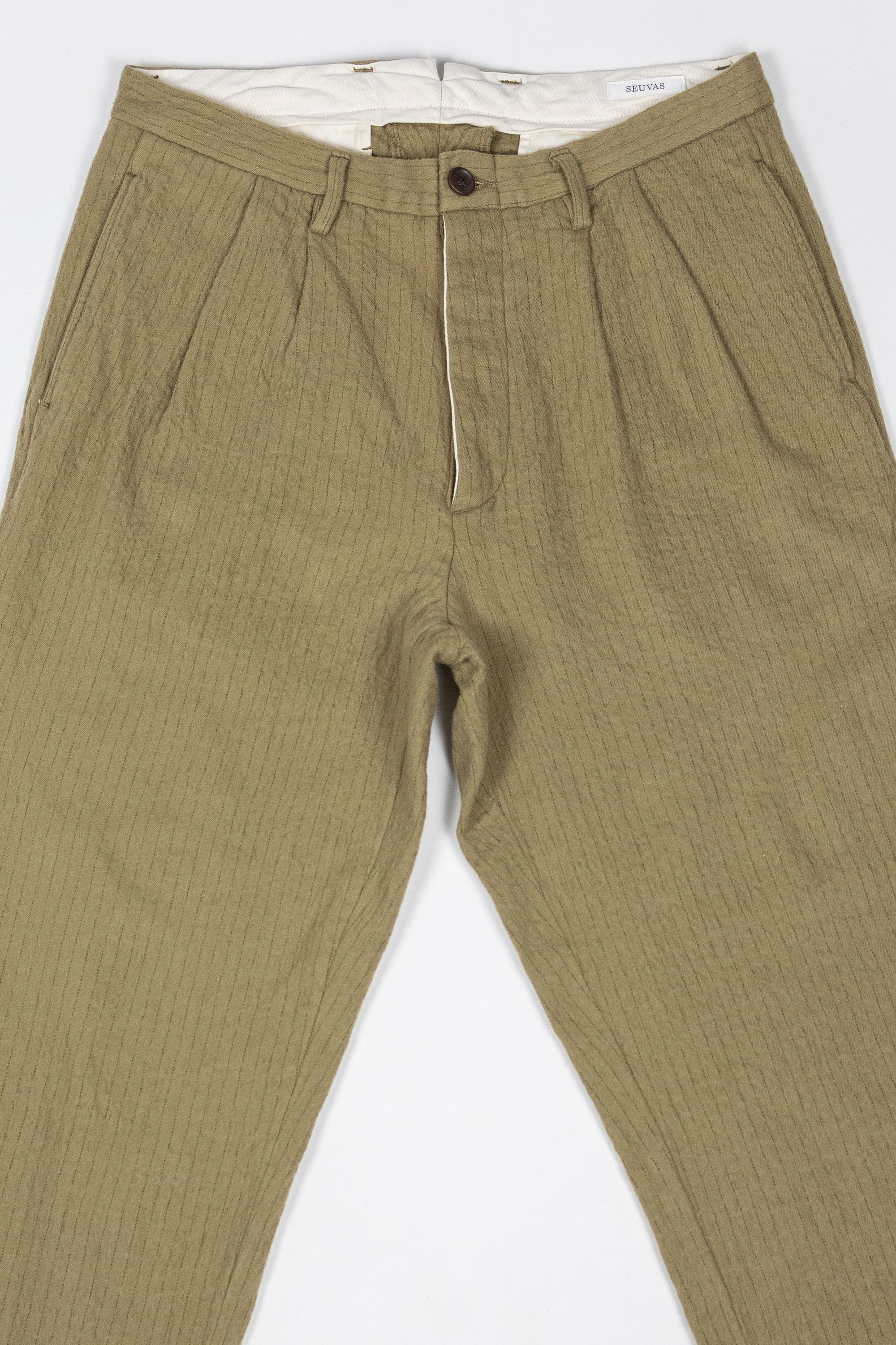 Seuvas C/W 2-Tuck Trousers - Khaki