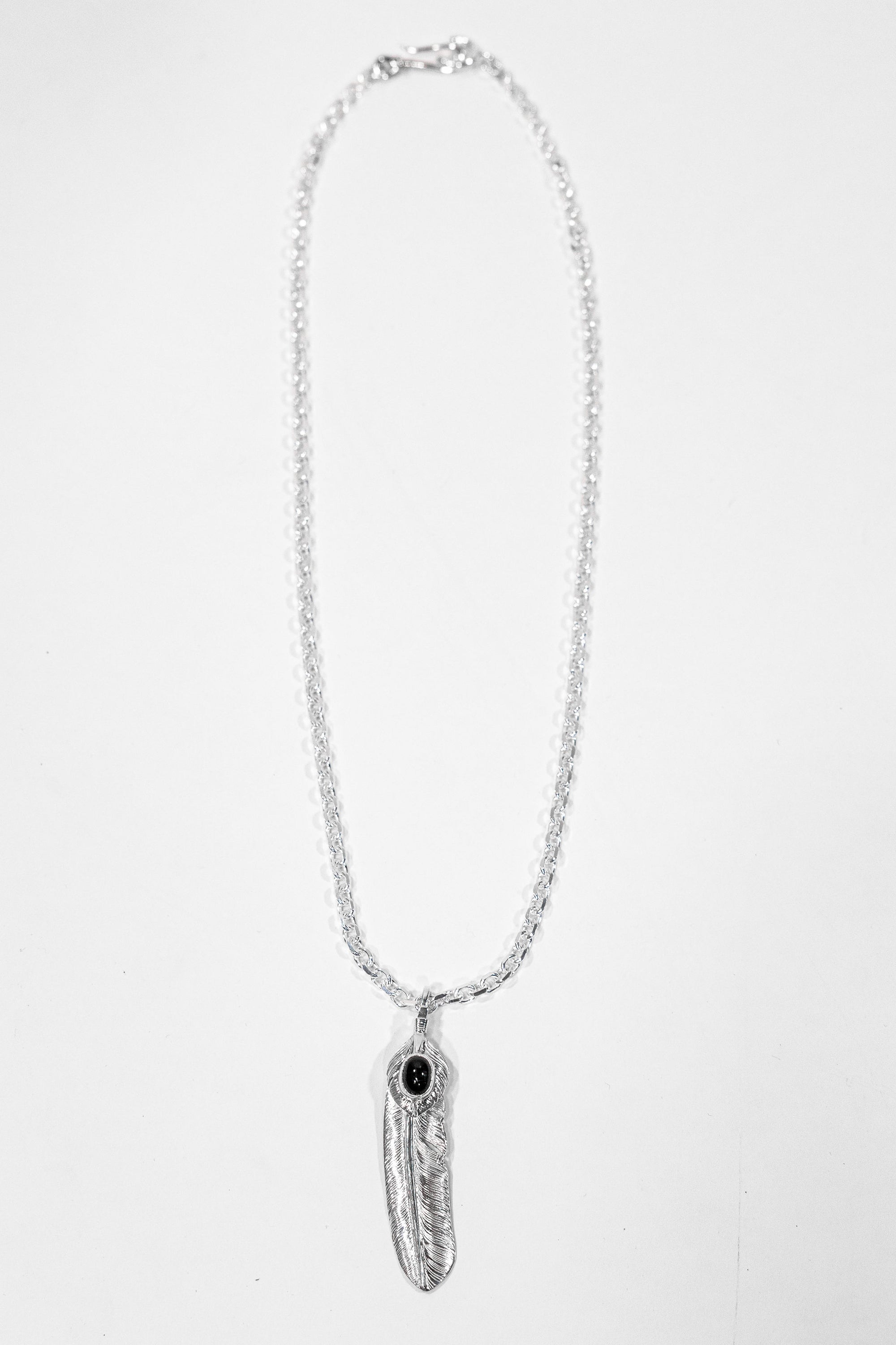 First Arrow's Necklace Set - P-359R Heart-feather Blackstar Pendant and O-063 60cm Chain