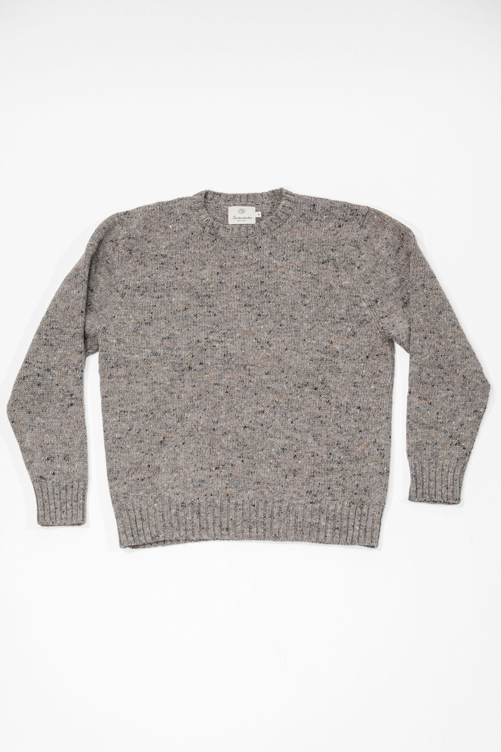 Knickerbocker Moor Alpaca & Merino Tweed Sweater - Pebble