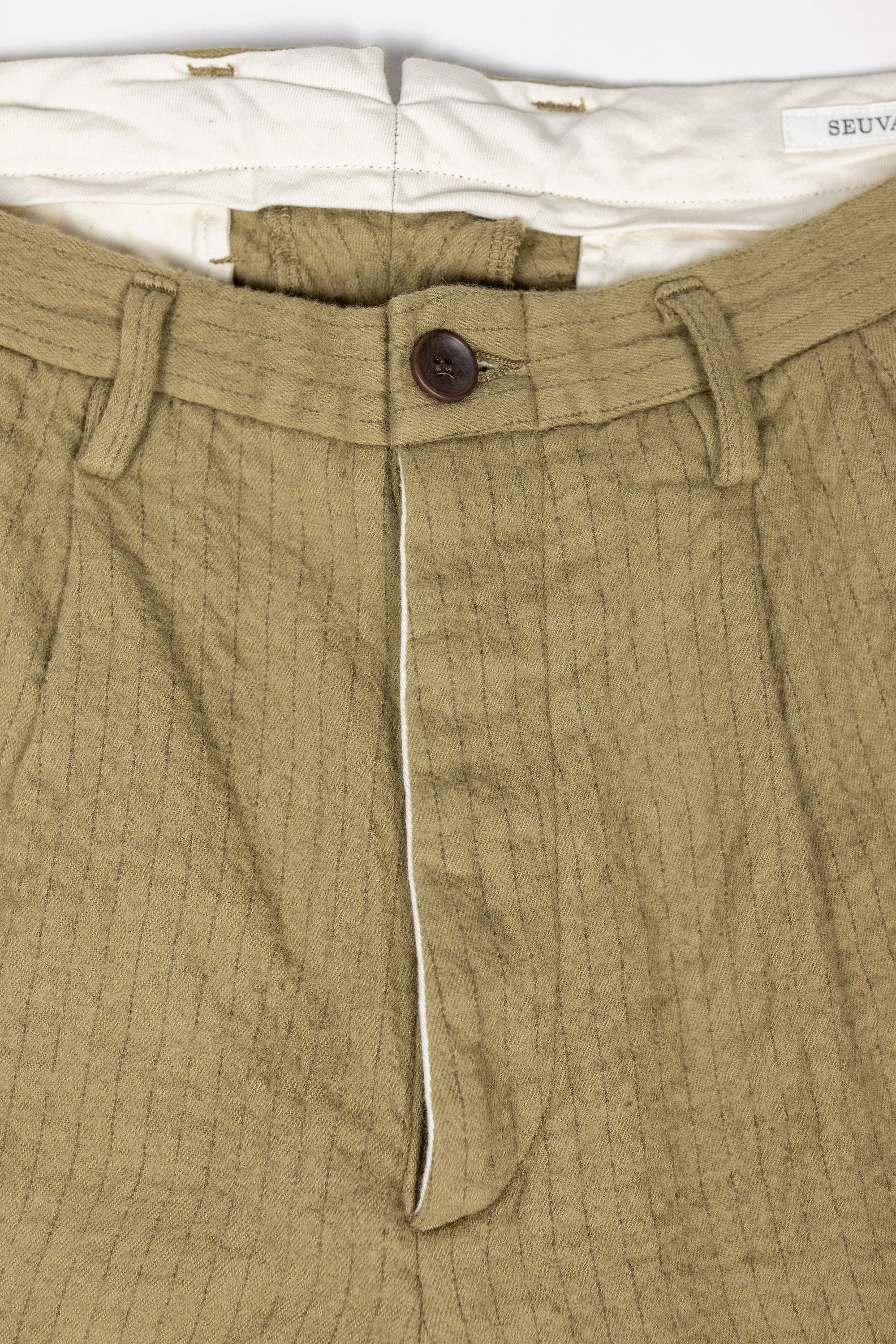 Seuvas C/W 2-Tuck Trousers - Khaki