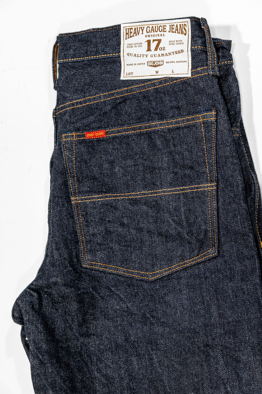 Big John M1803 17oz Heavy Gauge Jeans Straight Fit - Indigo One Wash