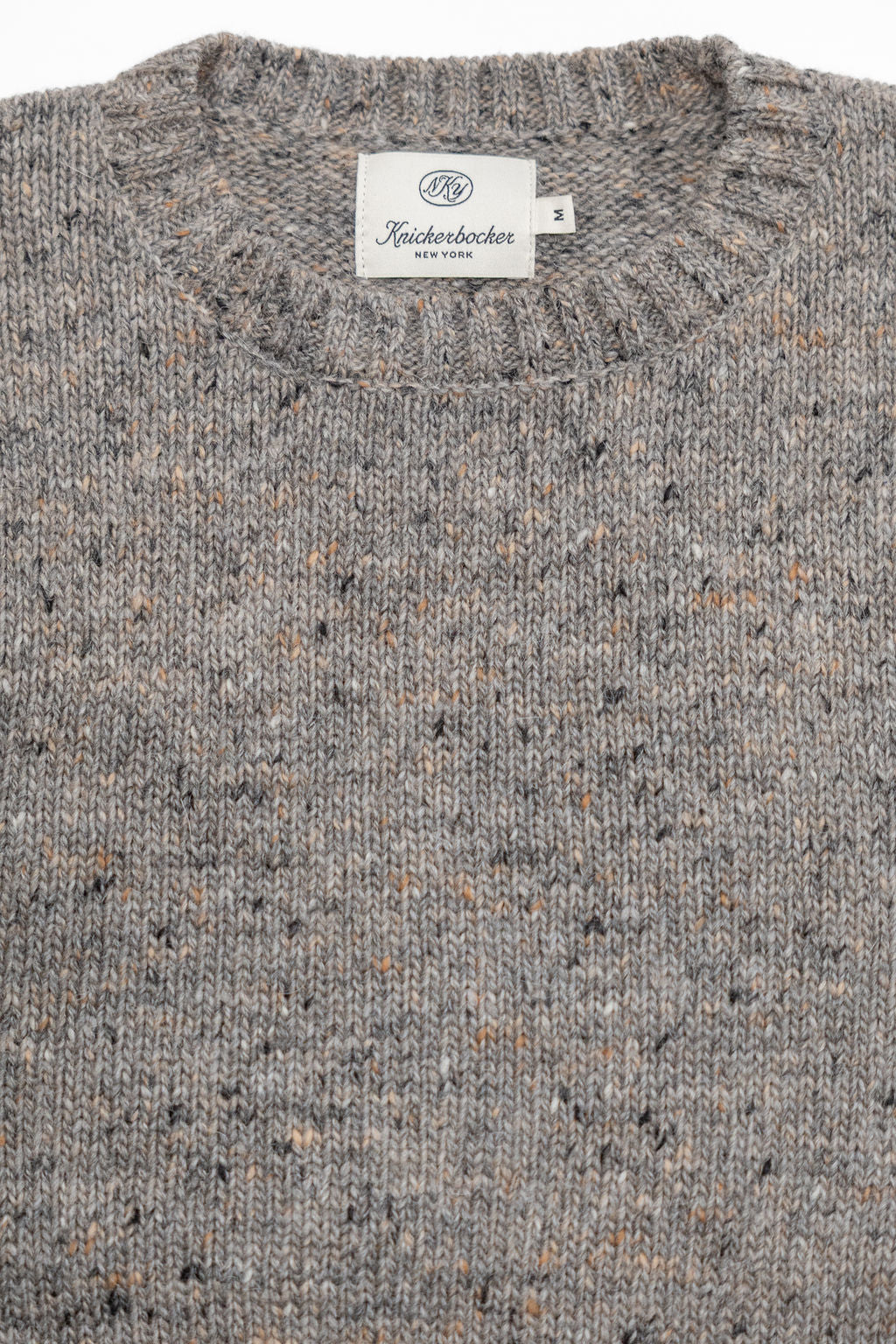 Knickerbocker Moor Alpaca & Merino Tweed Sweater - Pebble