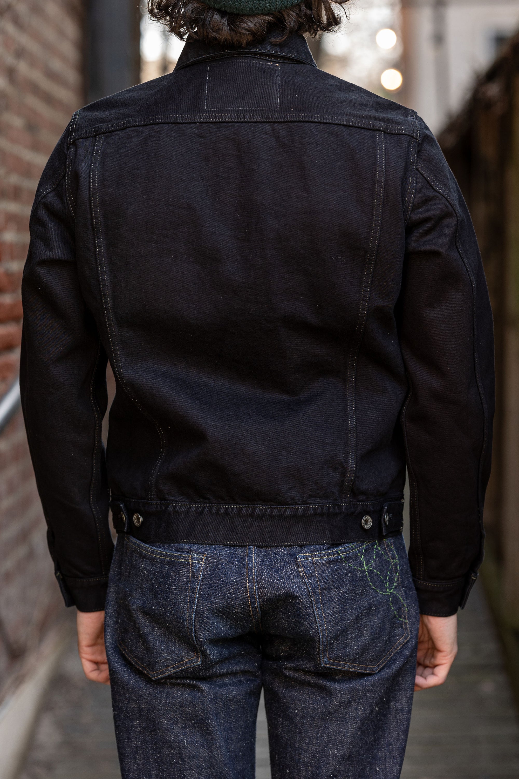 Iron Heart IH-526-142OD 14oz Selvedge Denim Modified Type III Jacket - Indigo Overdyed Black