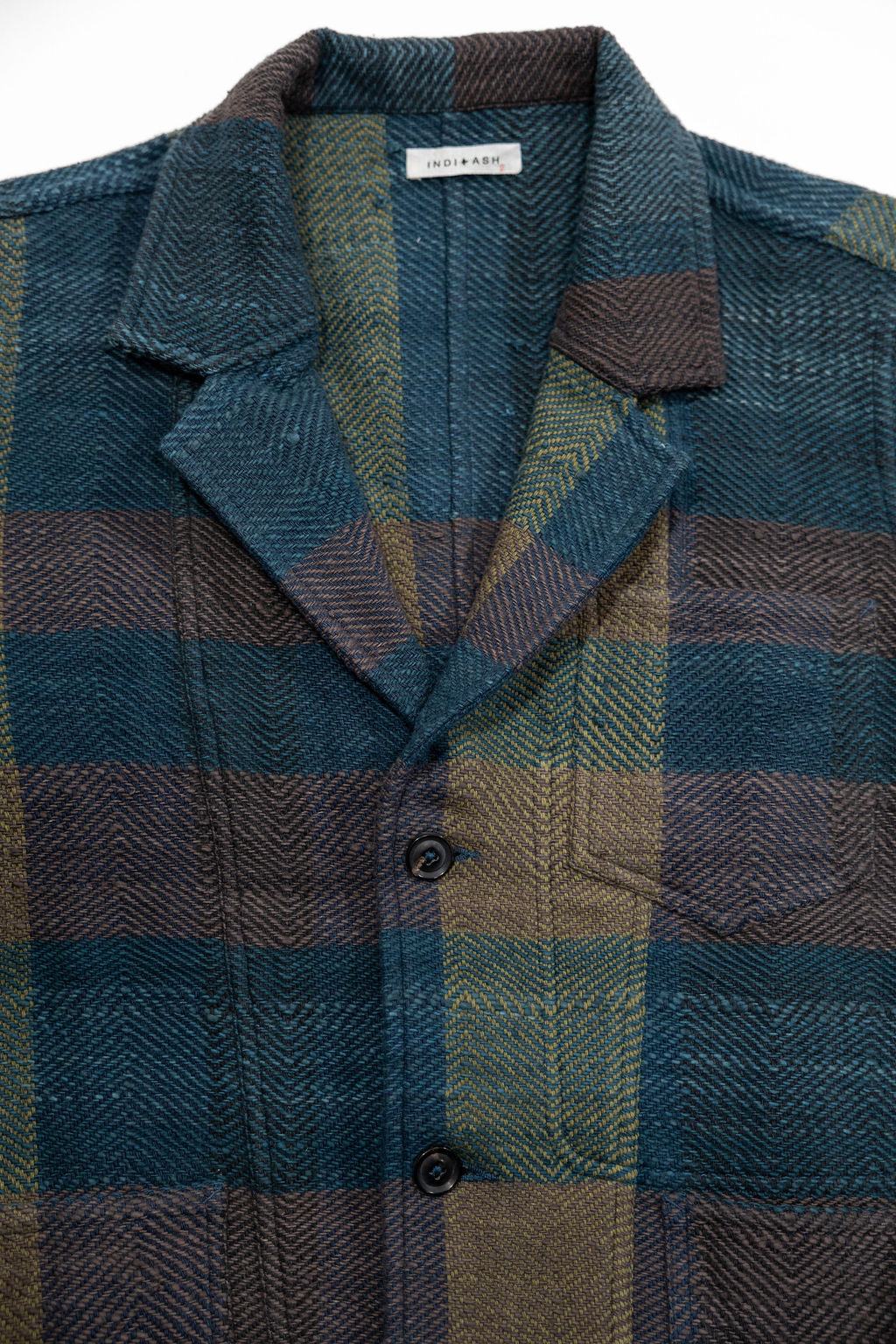Indi + Ash Study Jacket - Handspun Herringbone Blanket Plaid