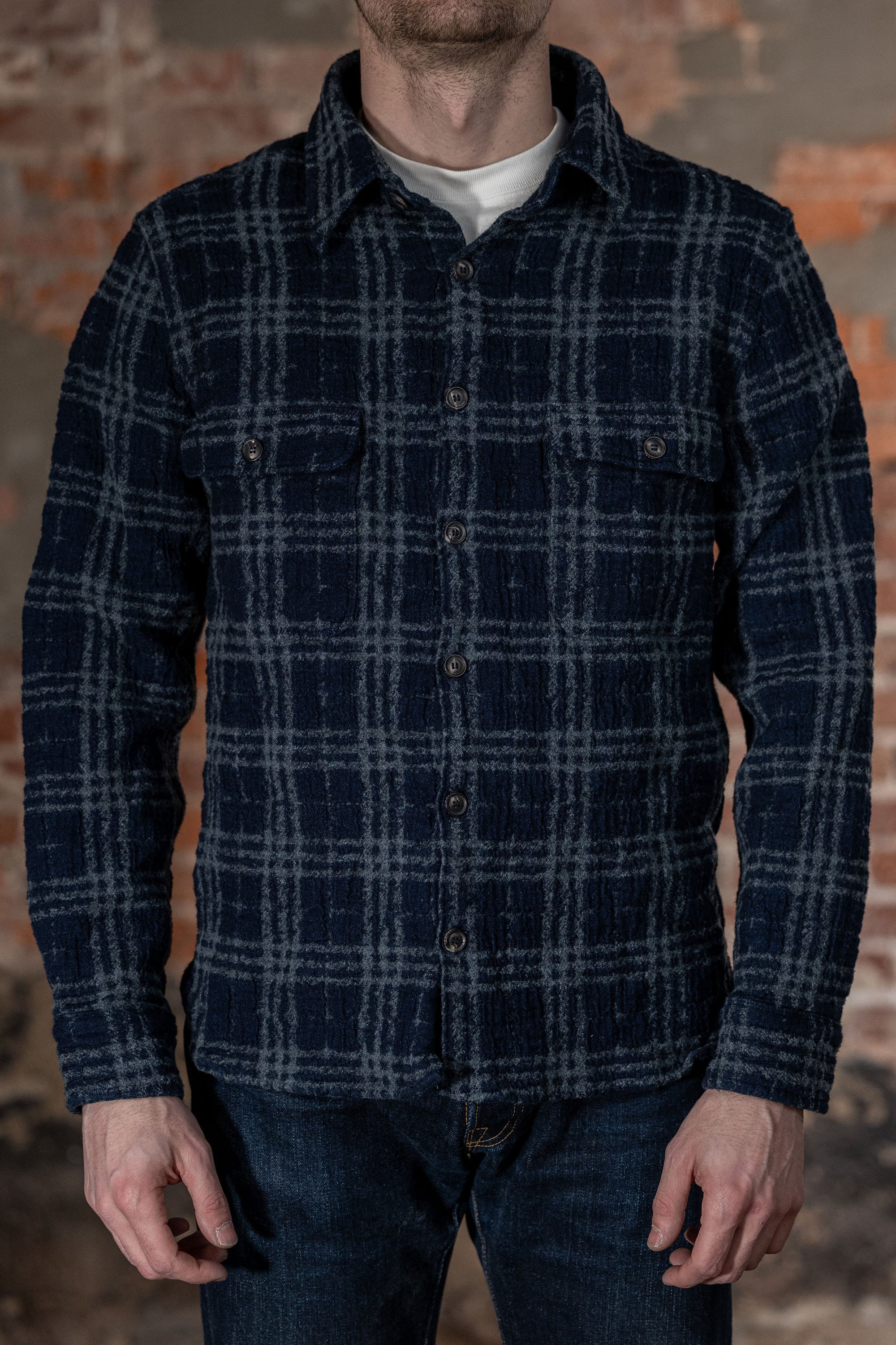Freenote Cloth Benson - Indigo Plaid