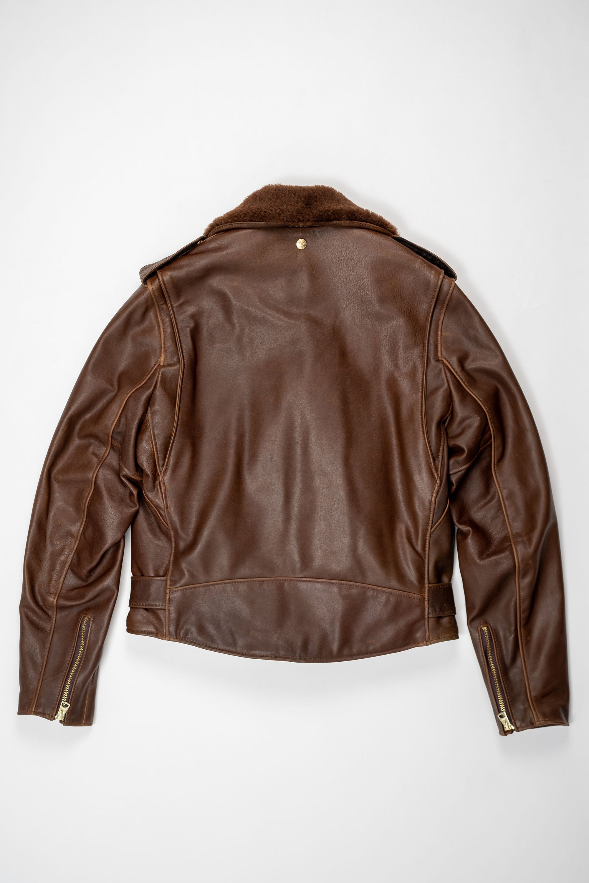 Schott NYC P656H Perfecto Horween Horsehide Motorcycle Jacket - Brown