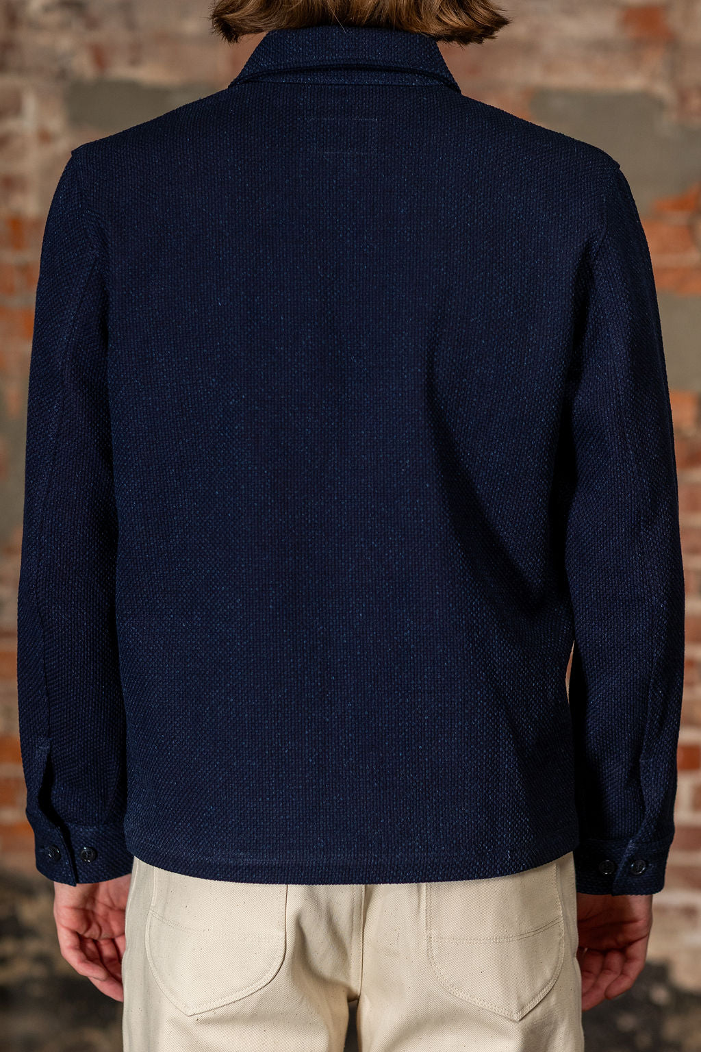 Dehen 1920 Skyline Overshirt - Indigo Sashi-Ori