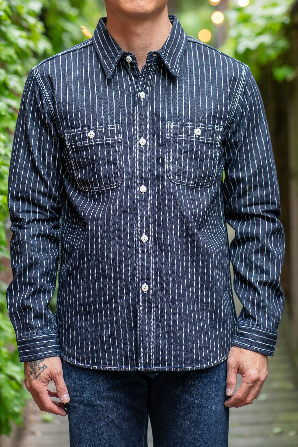 The Flat Head FN-SDK-702L - 10oz Wabash Work Shirt The Flat Head FN-SDK-702L - 10oz Wabash Work Shirt