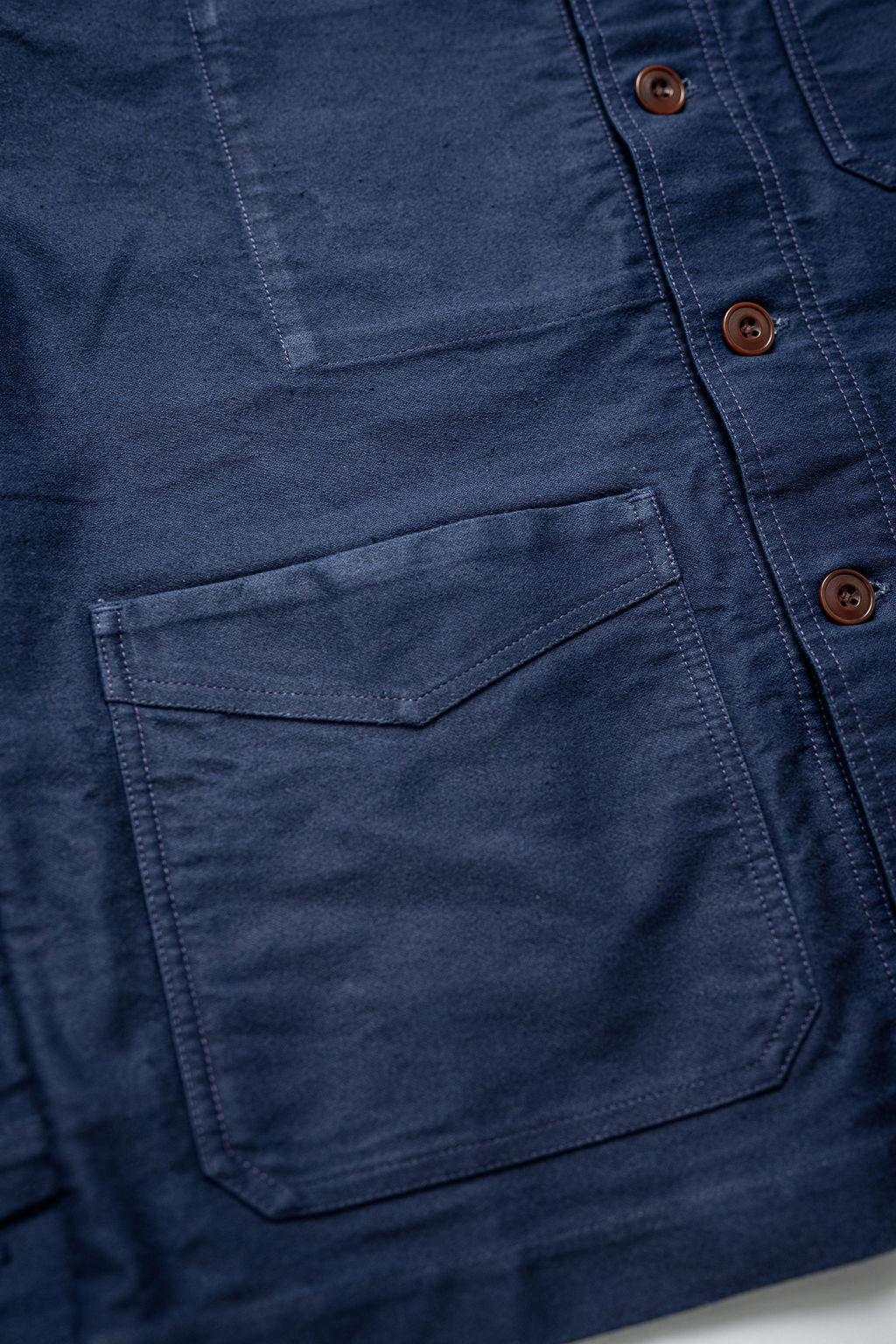 3sixteen French Work Jacket ~ Washed Indigo Moleskin