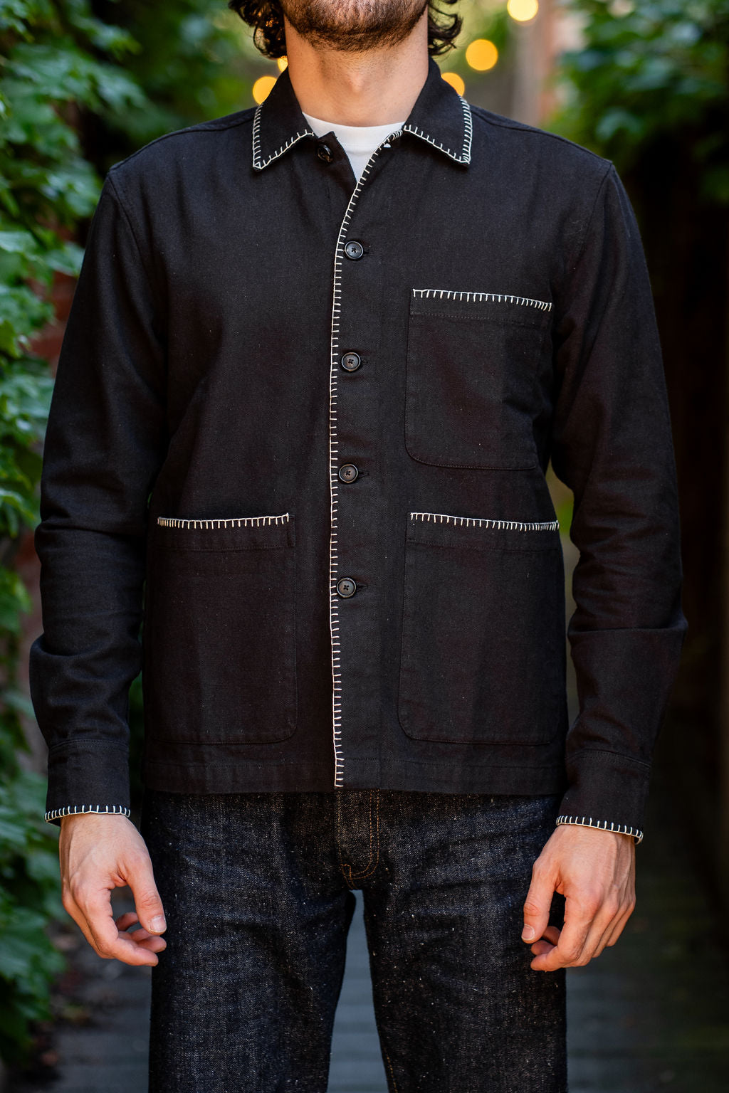 3sixteen Shop Jacket - Blanket Stitch Black Canvas