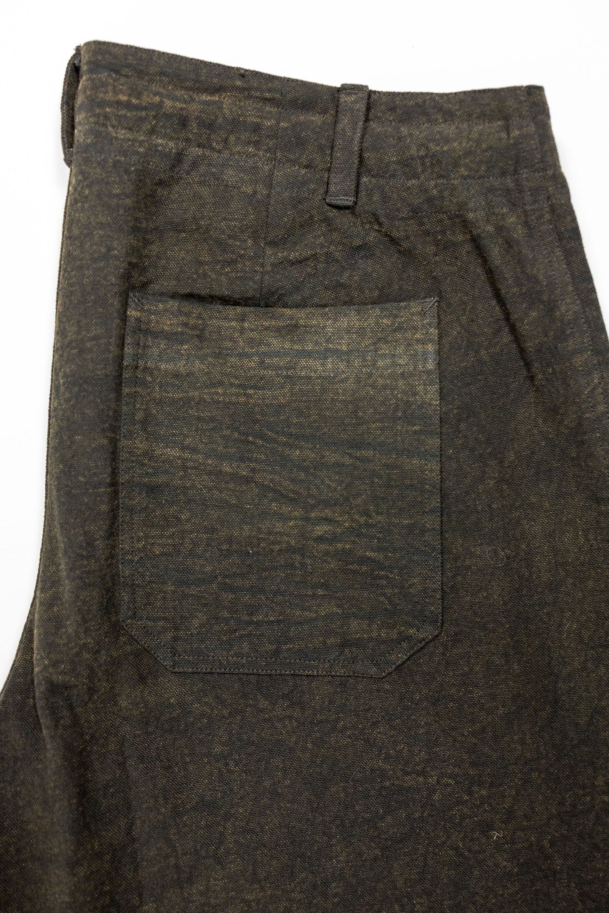 Indi + Ash Raka Pant - Iron Brown Crackle Millwoven Canvas