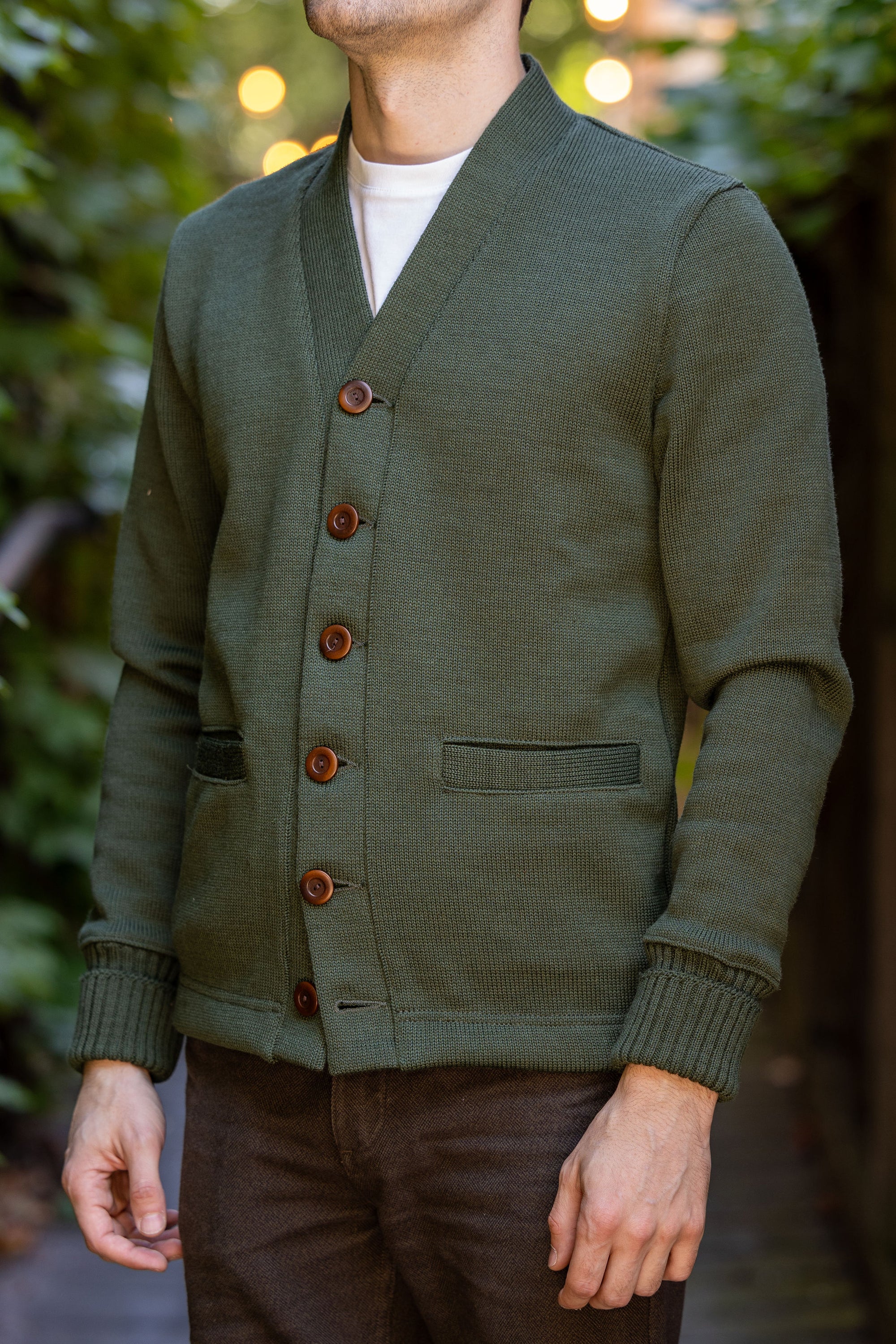 Dehen 1920 Classic Cardigan - Spruce