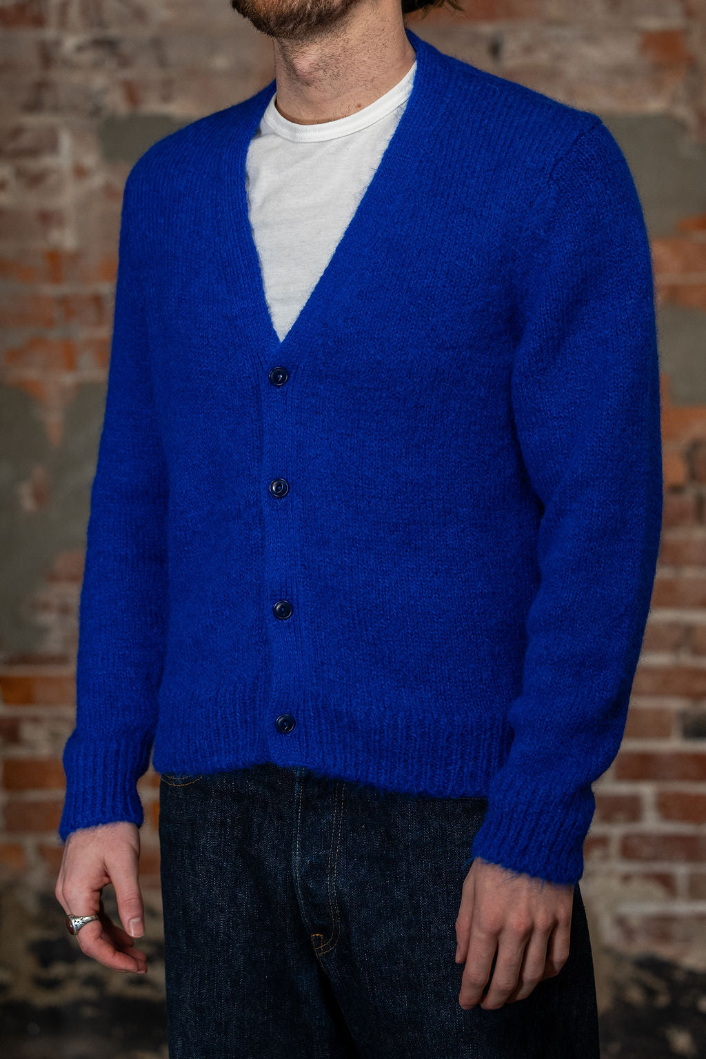 3sixteen Classic Cardigan - Colbalt Alpaca